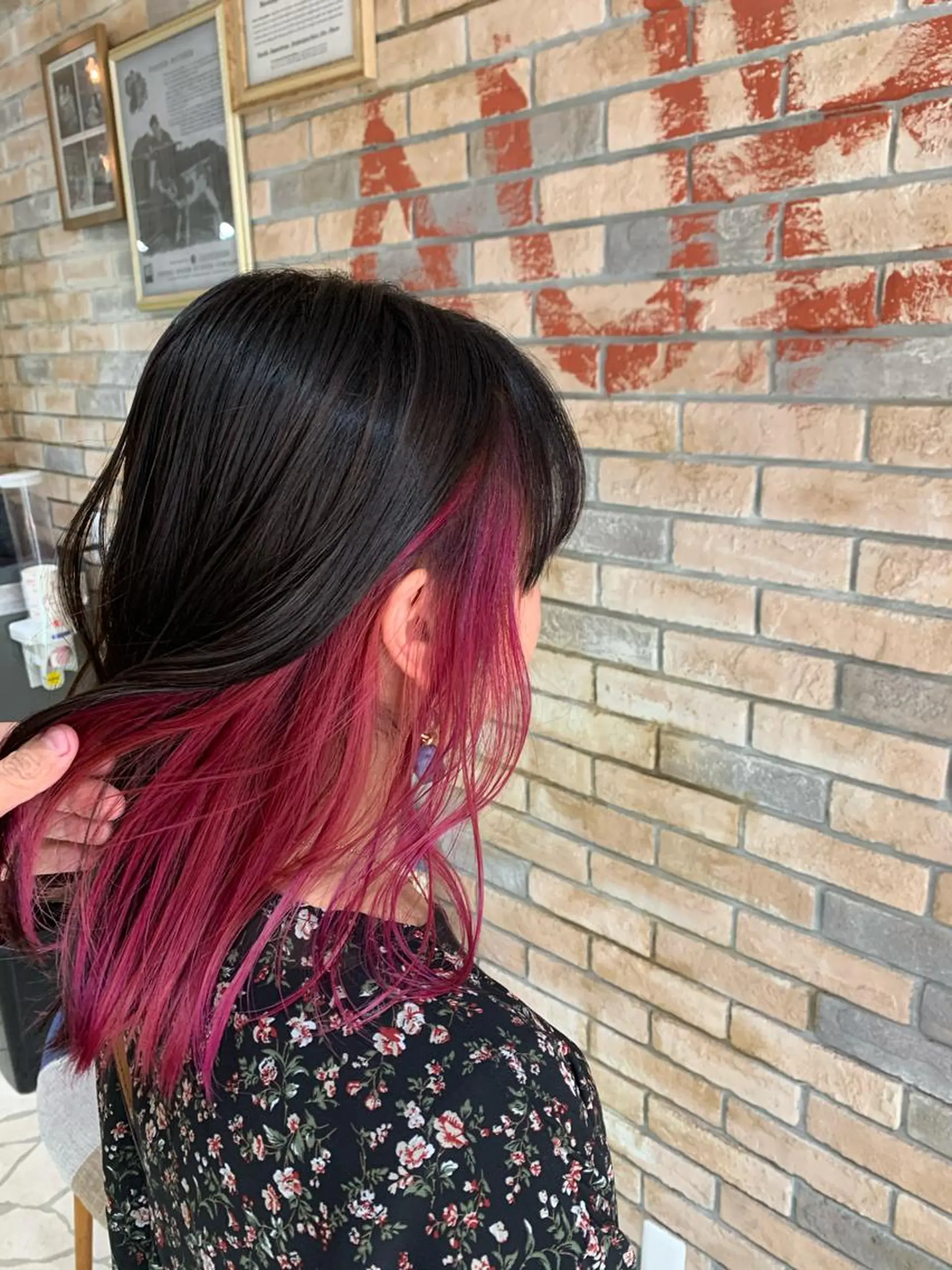 セミロング カラー ヘアアレンジ VIM hairおもろまち店のヘアスタイル