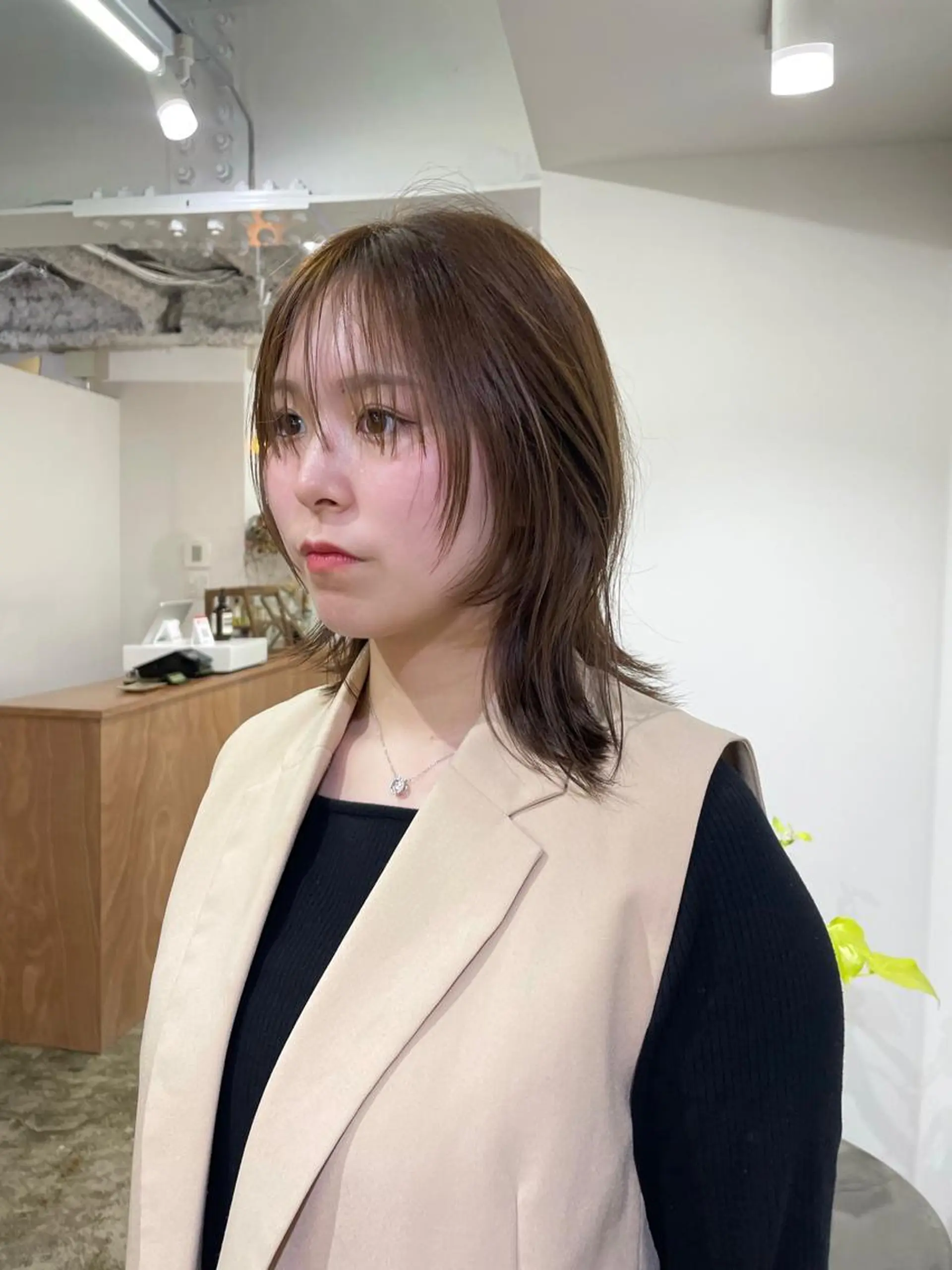 ミディアム カラー さかした ちなのヘアスタイル