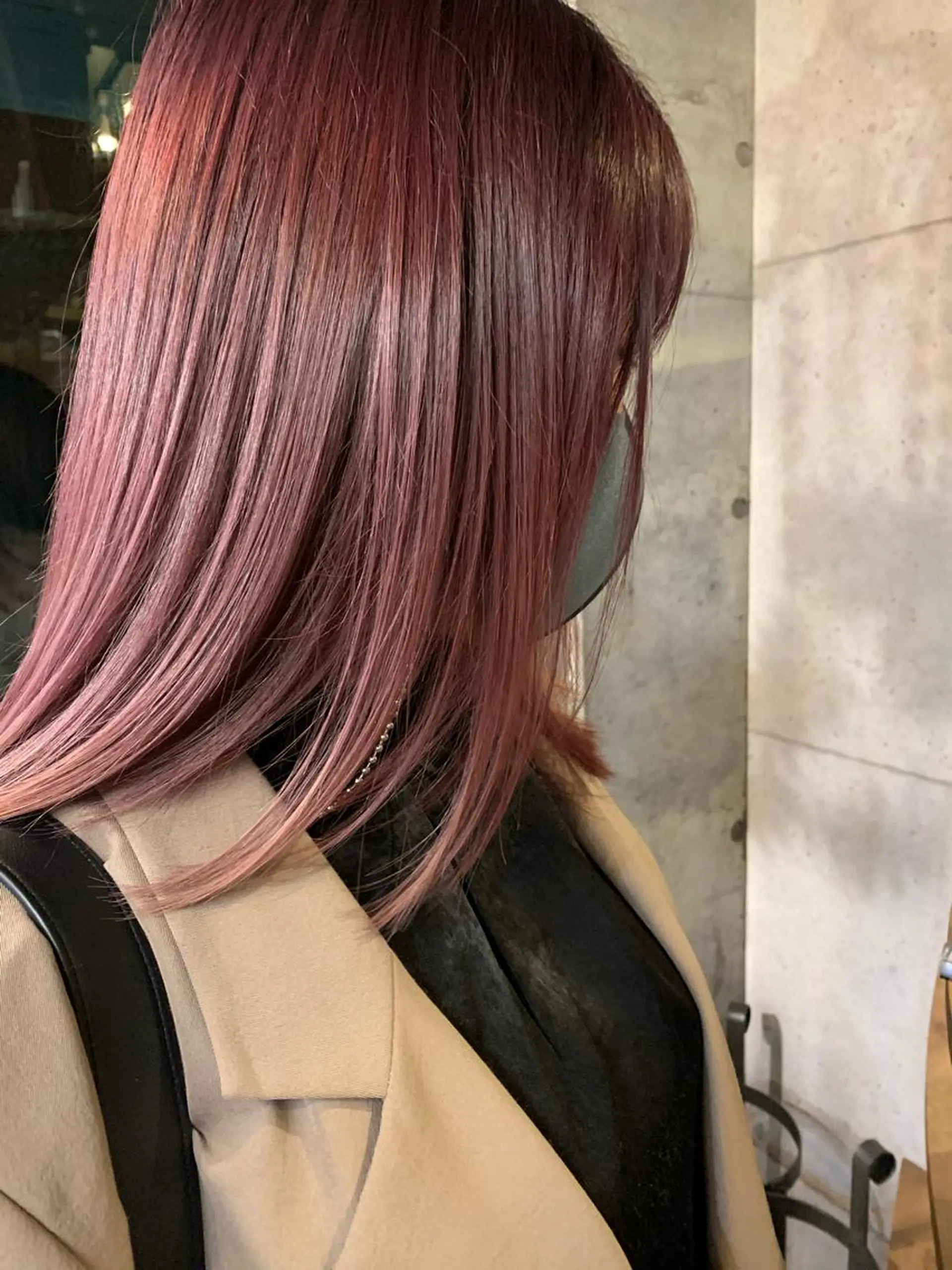 セミロング カラー ピンクカラー 透明感🫧半個室 yukaのヘアスタイル