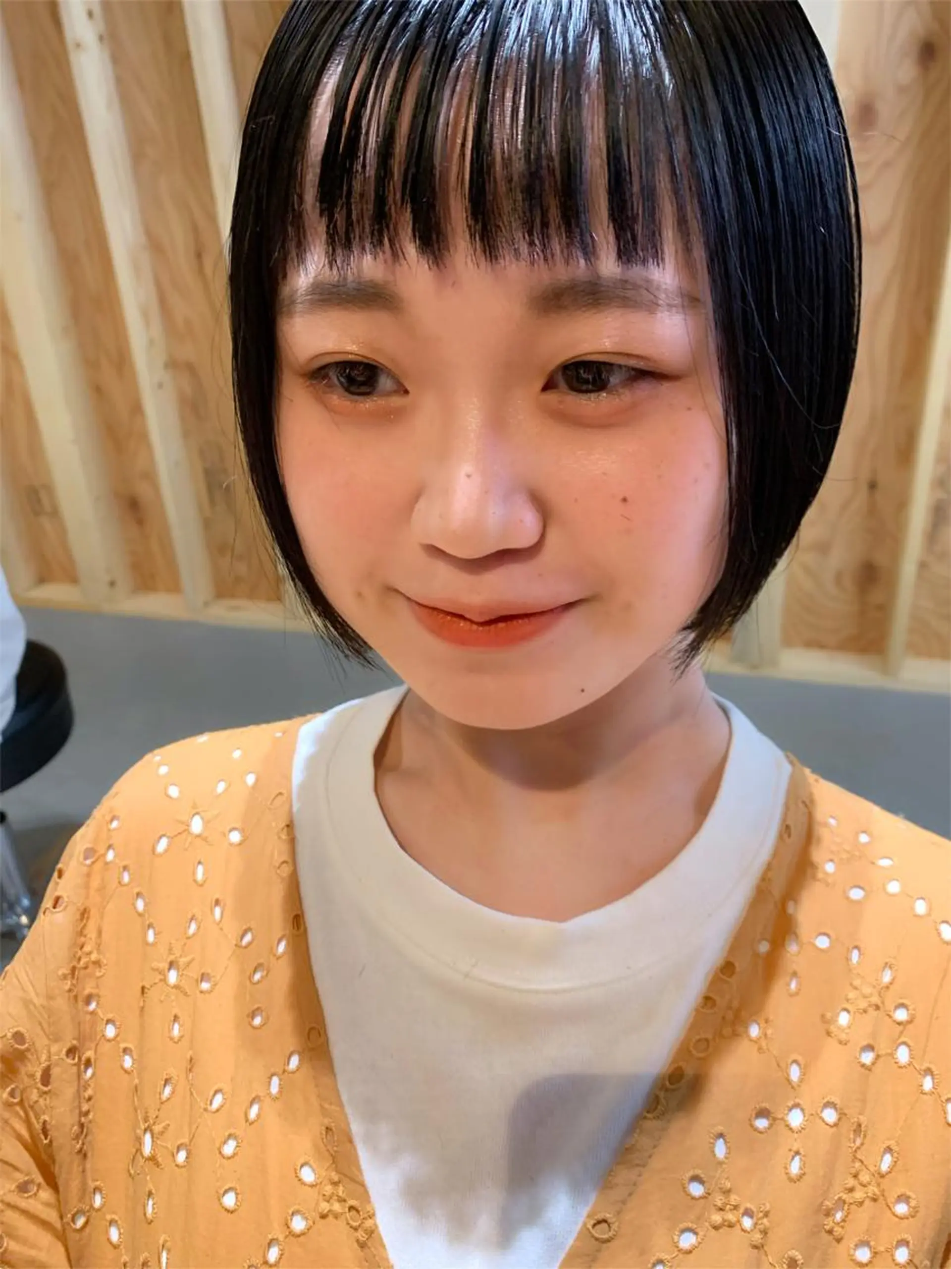 ショート カラー ボブ オン眉 tension 【テンション】のヘアスタイル