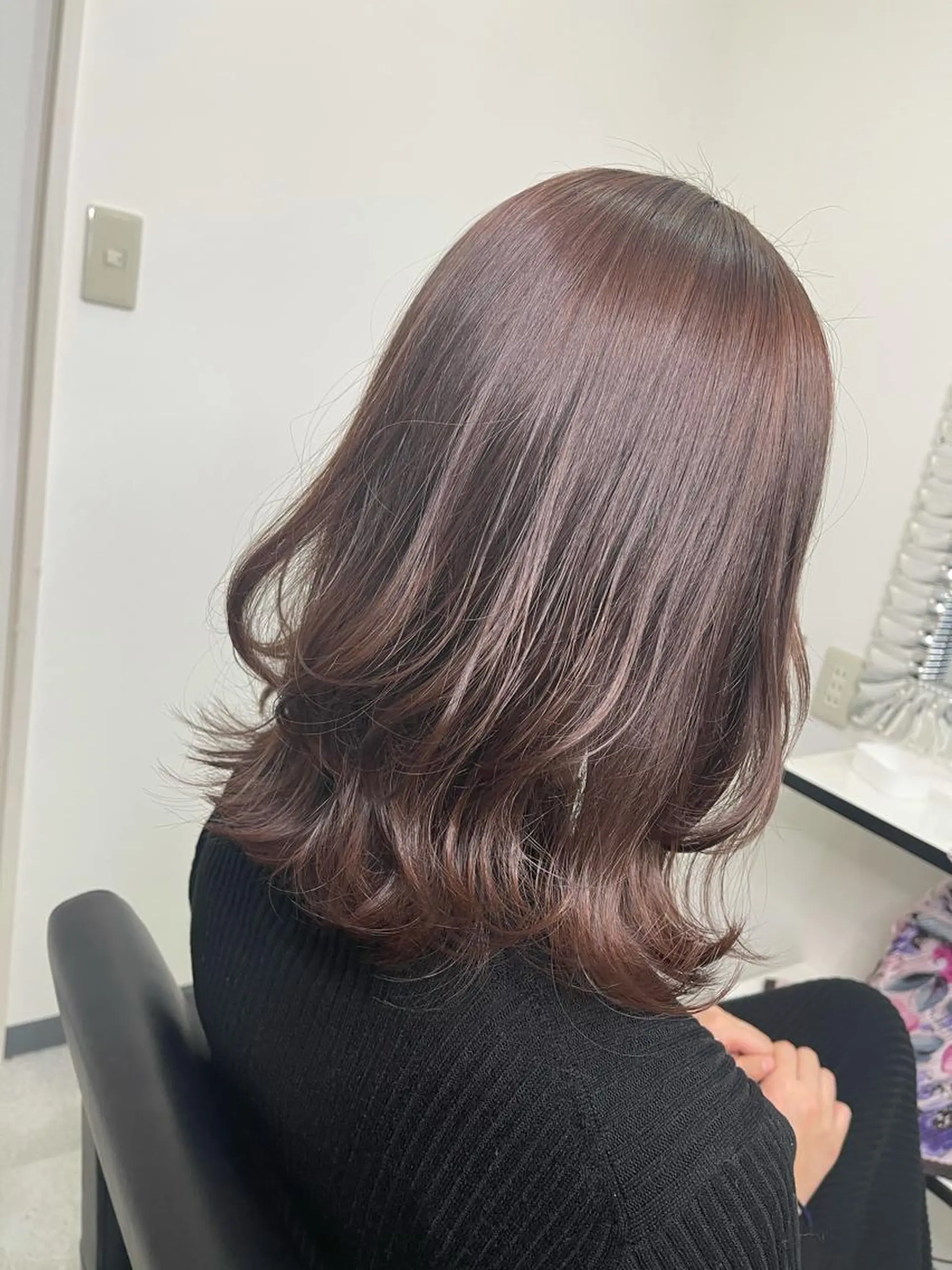 ミディアム カラー カット ヘアカラー トリートメント &chaLme   心斎橋所属・emi/髪質改善/ 韓国風/艶カラーのヘアスタイル