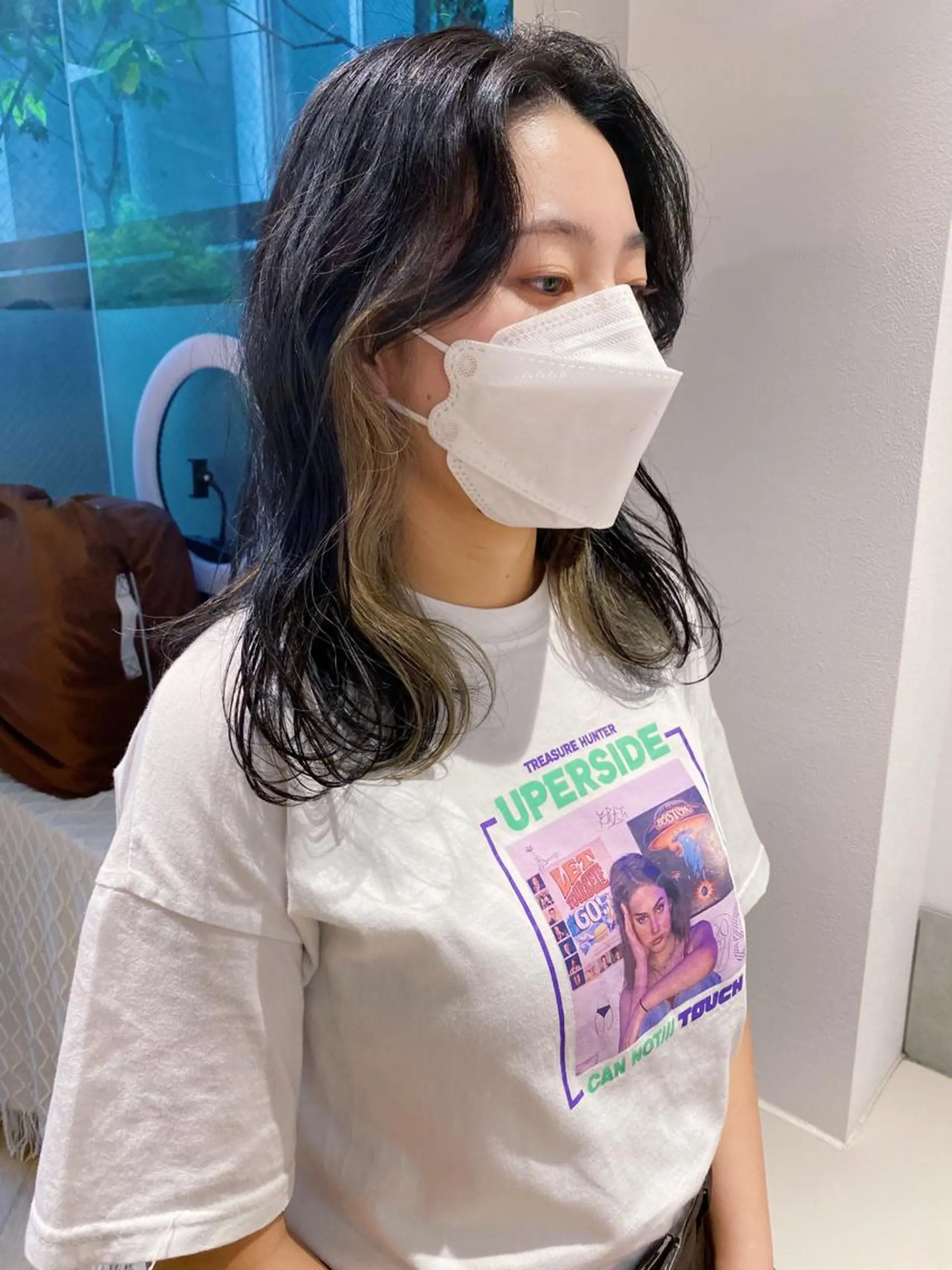 ミディアム カラー カット ヘアカラー トリートメント IVORY.所属・🟩白髪ぼかし/ボブ /ショートヘア/大司のヘアスタイル