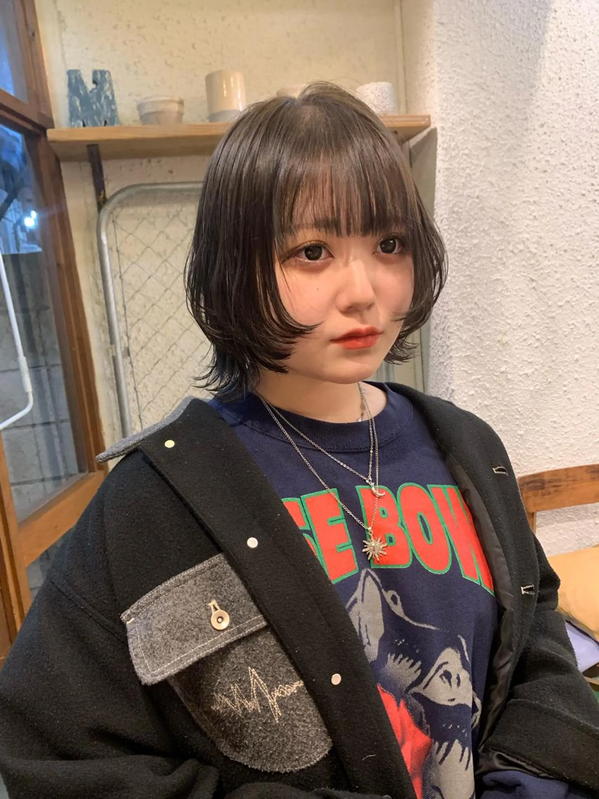 ショート ブリーチ/ウルフ ハッシュカット/石山のヘアスタイル