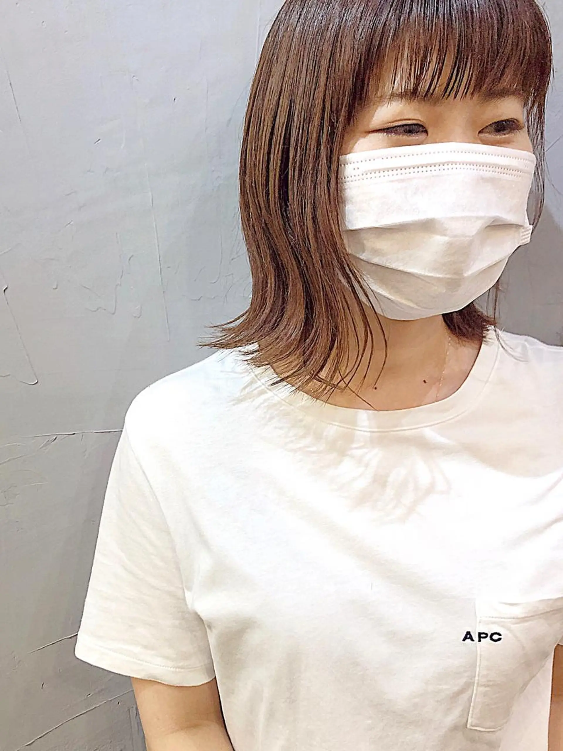 ミディアム カラー 長井 美佳のヘアスタイル