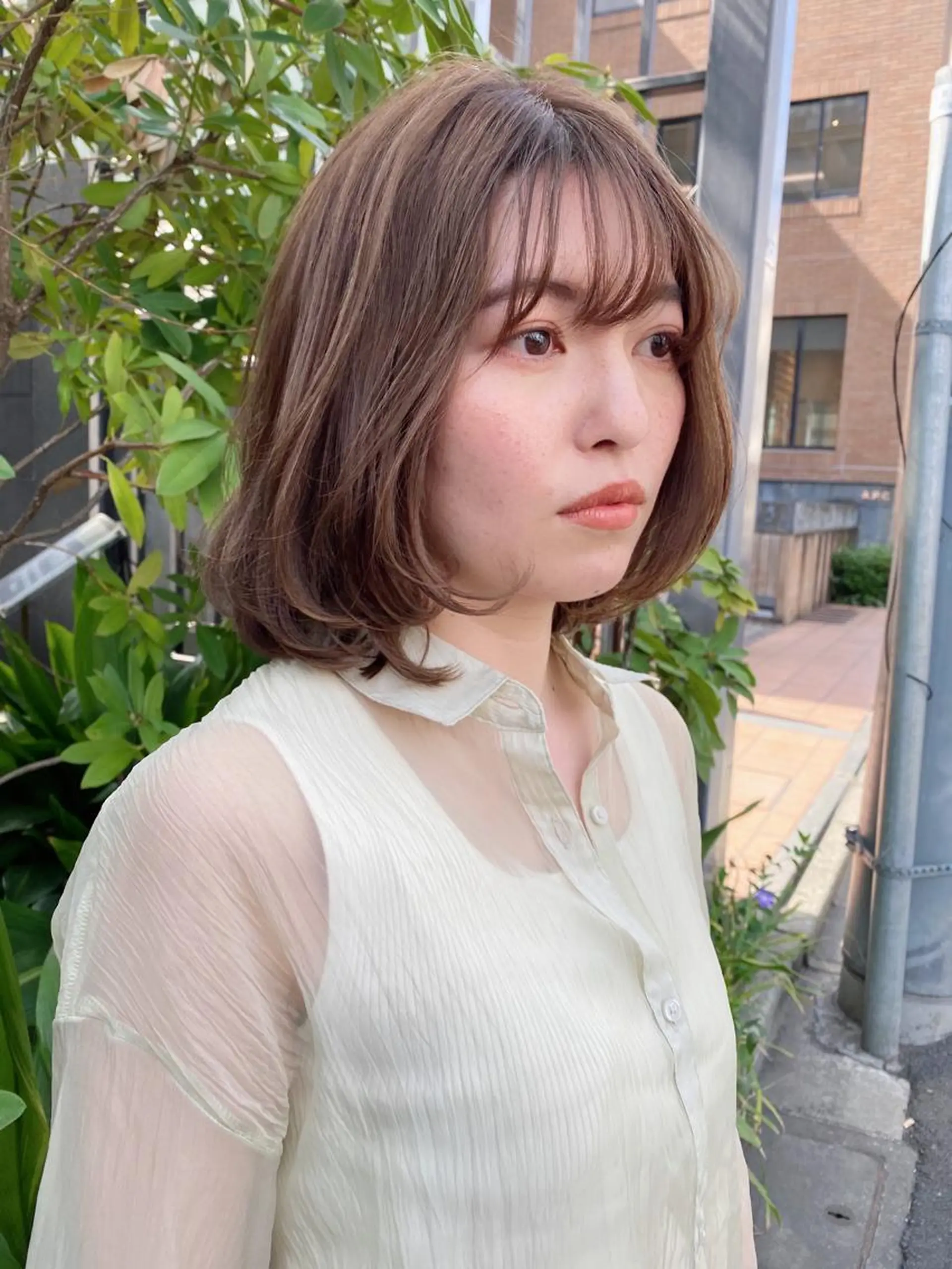 ミディアム カット ヘアカラー パーマ VLOW nex the salon所属・韓国風/髪質改善/ ナガヤアキラのヘアスタイル