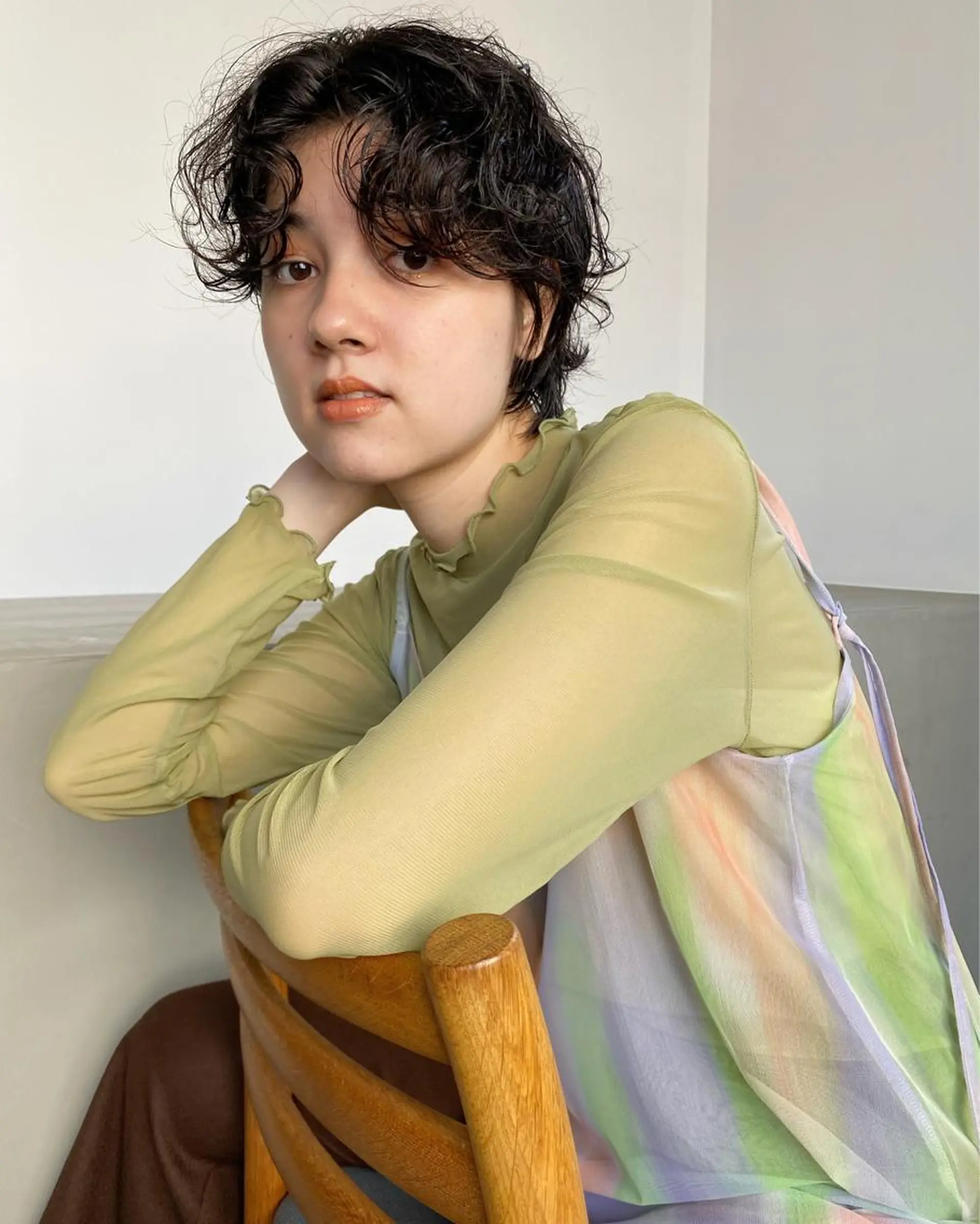 ショート カラー パーマ カット パーマ トリートメント Hayashi Shioriのヘアスタイル