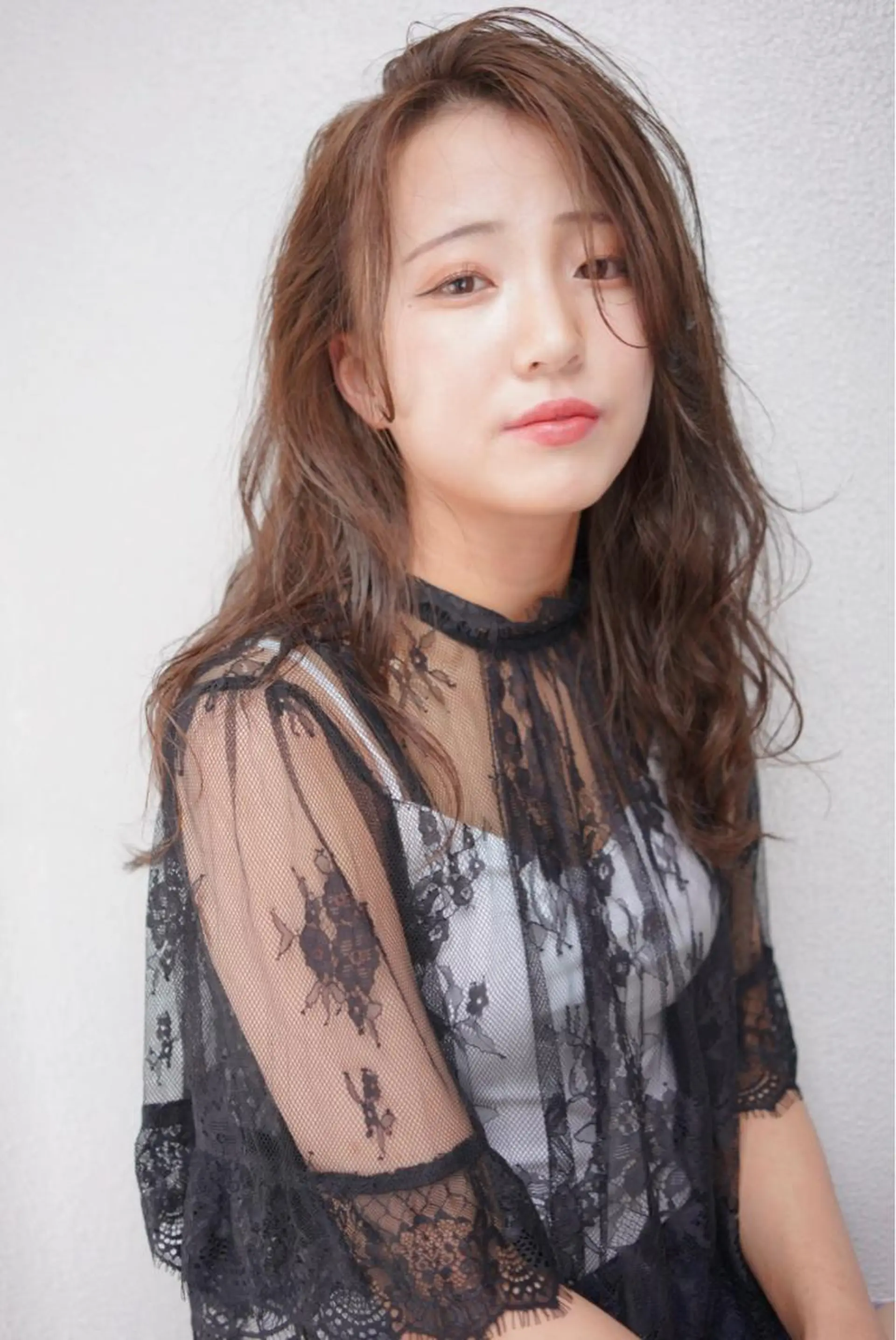 ロング かきあげバング カット トリートメント ヘッドスパ ハイトーン/レイヤー /ケアブリーチ石川治のヘアスタイル