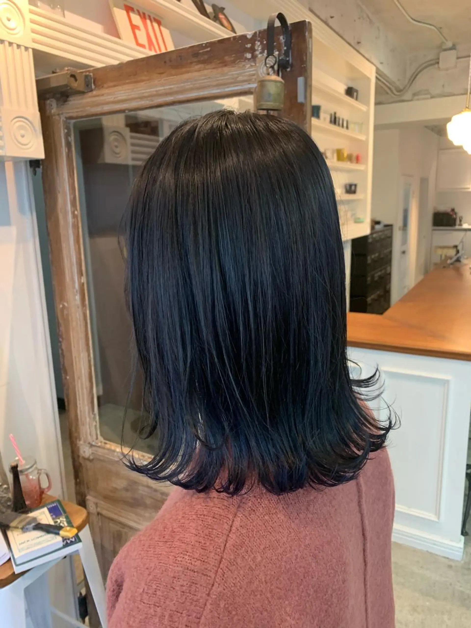 ミディアム 外ハネヘア カット ヘアカラー トリートメント ヘッドスパ ヘアセット 大宮/山口 竣也のヘアスタイル