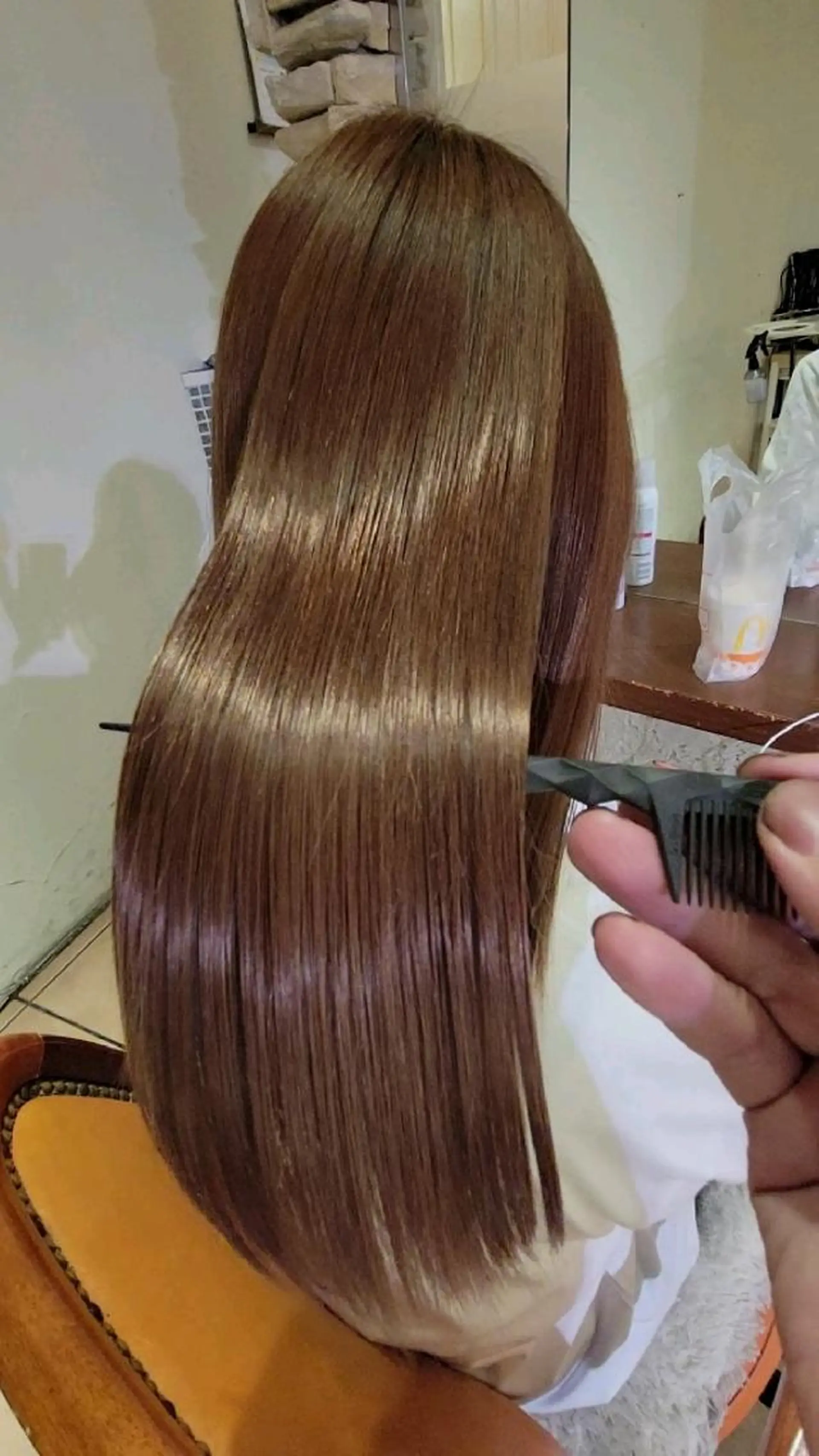 セミロング 髪質改善 トリートメント カット ヘアカラー トリートメント 【髪質改善美容師】t occa茨木篠原健太のヘアスタイル