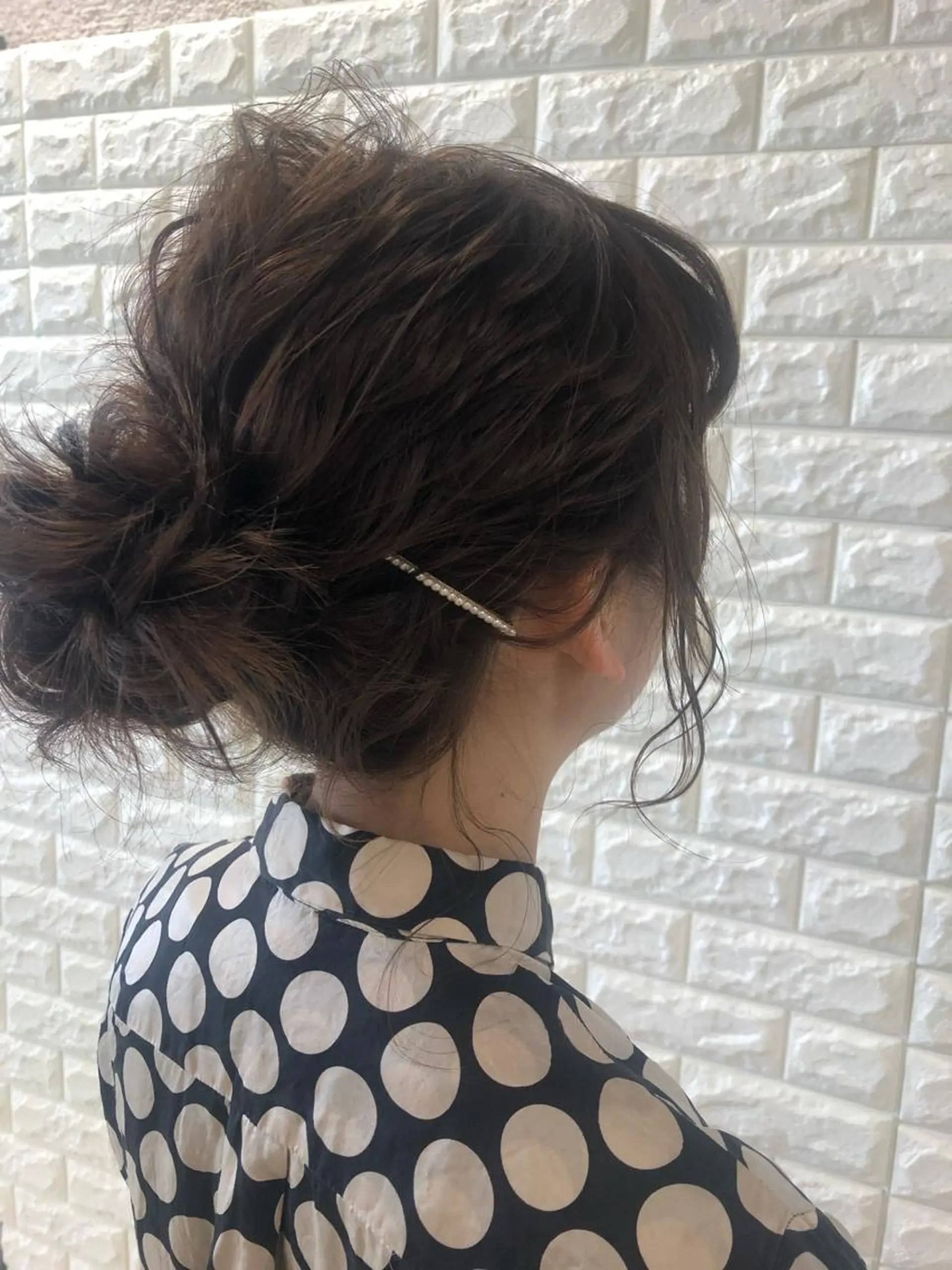 ミディアム ヘアアレンジ お団子ヘア ヘアセット 似合わせ.ﾍｱｾｯﾄ 得意🌹井上美沙のヘアスタイル