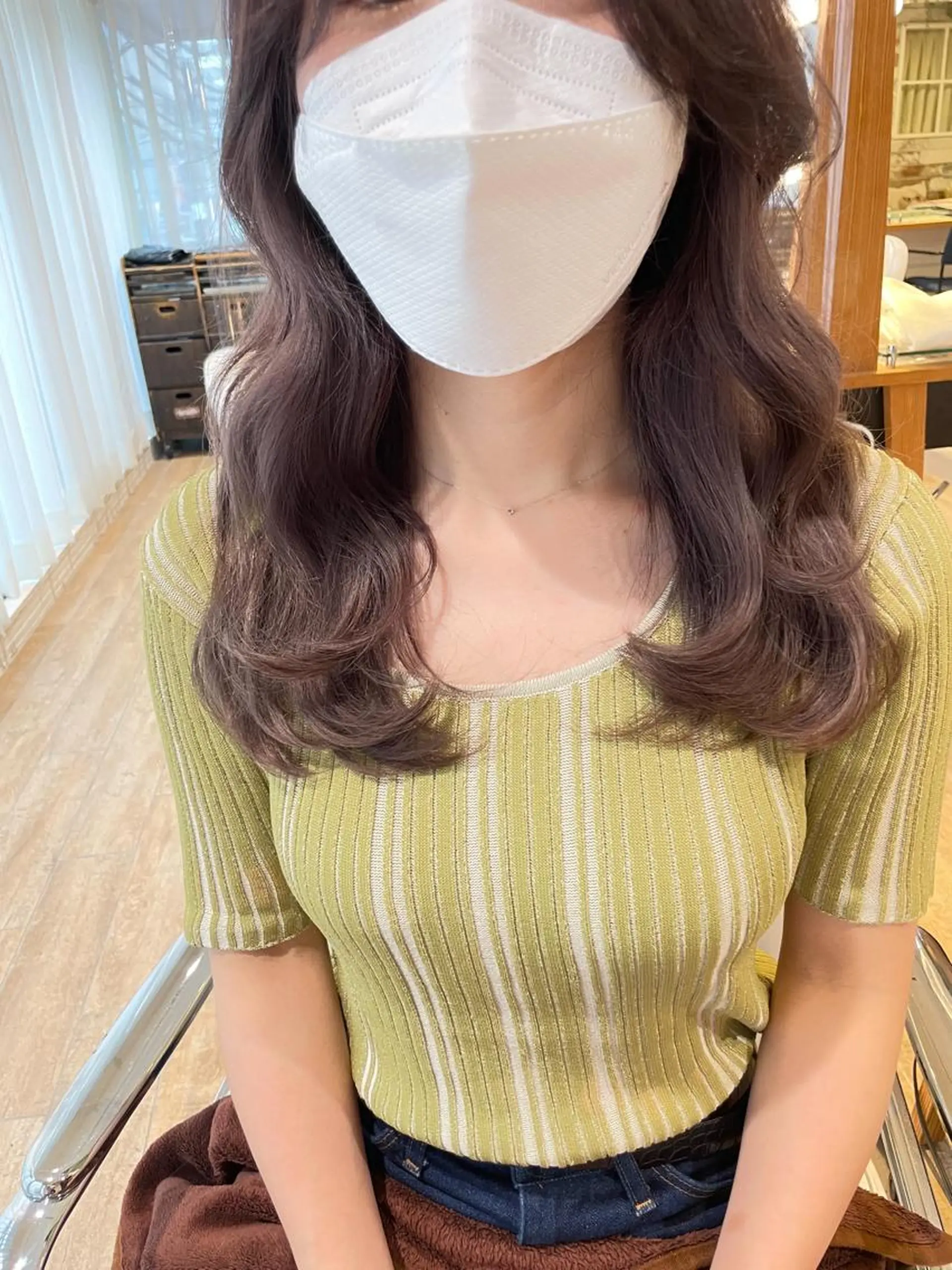 ロング カラー パープルカラー 韓国風ヘア ヘアカラー ✨カラー支持No.1 🧸ワキ カナコ🧸のヘアスタイル