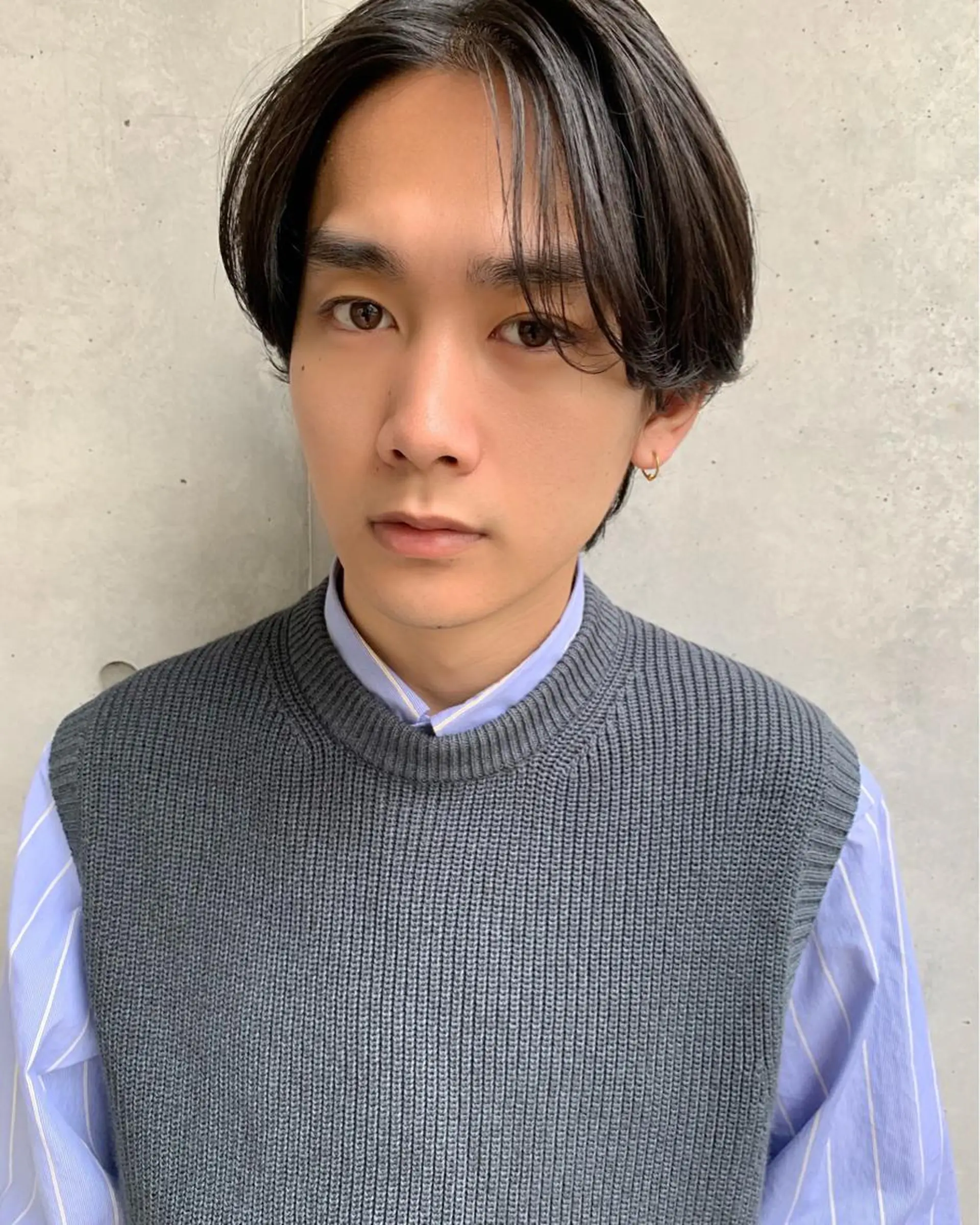 ショート メンズ センターパート 住本 大明のヘアスタイル