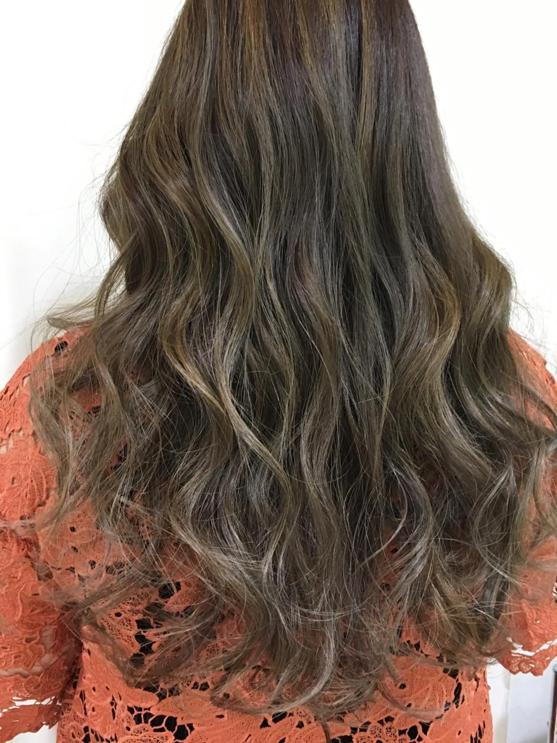 セミロング カラー ヘアアレンジ アッシュ メッシュ きむえり/髪質改善 /セット/カラーのヘアスタイル