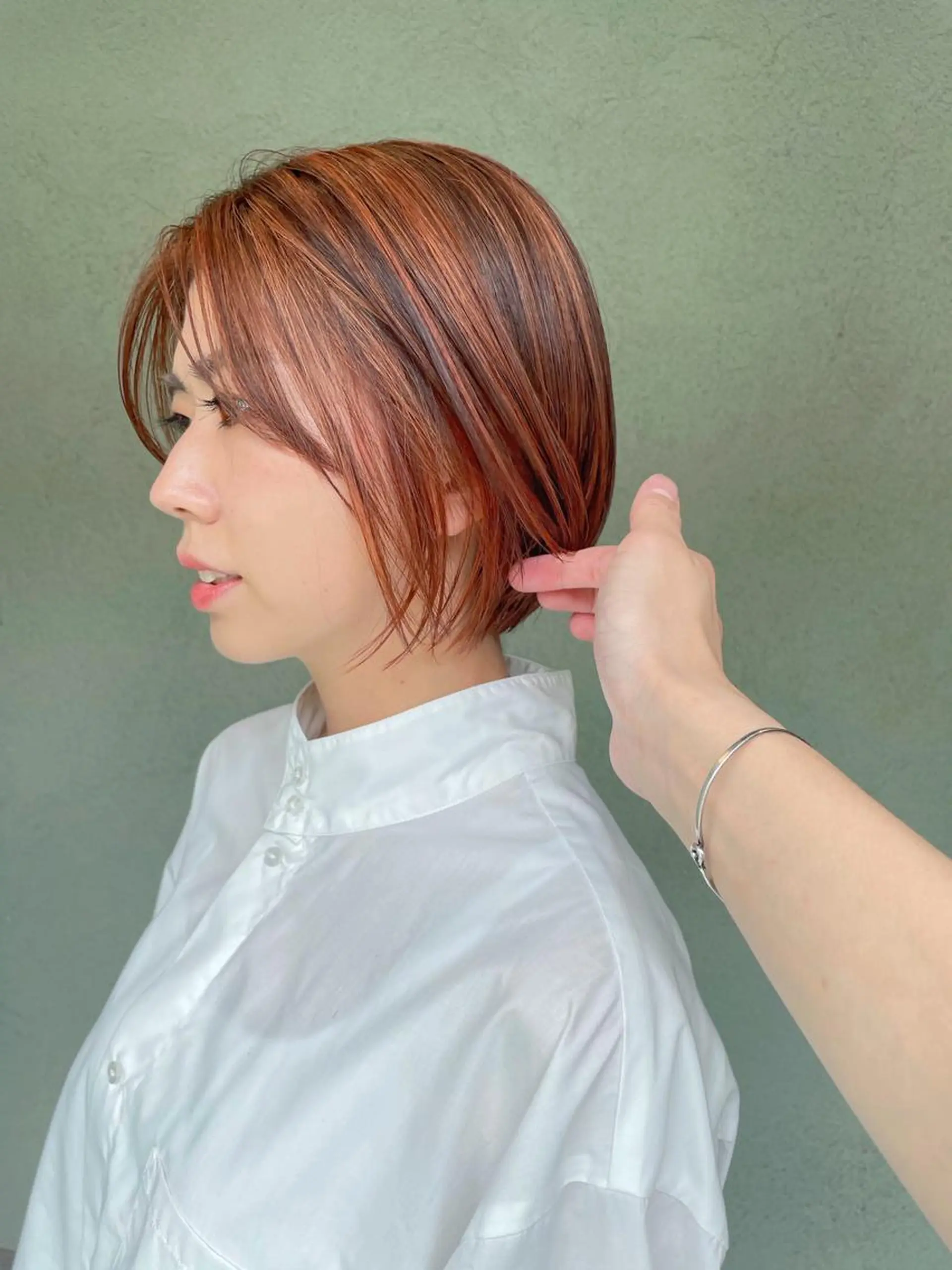 ショート カラー オレンジ カット ヘアカラー HIROKI ” stylistのヘアスタイル