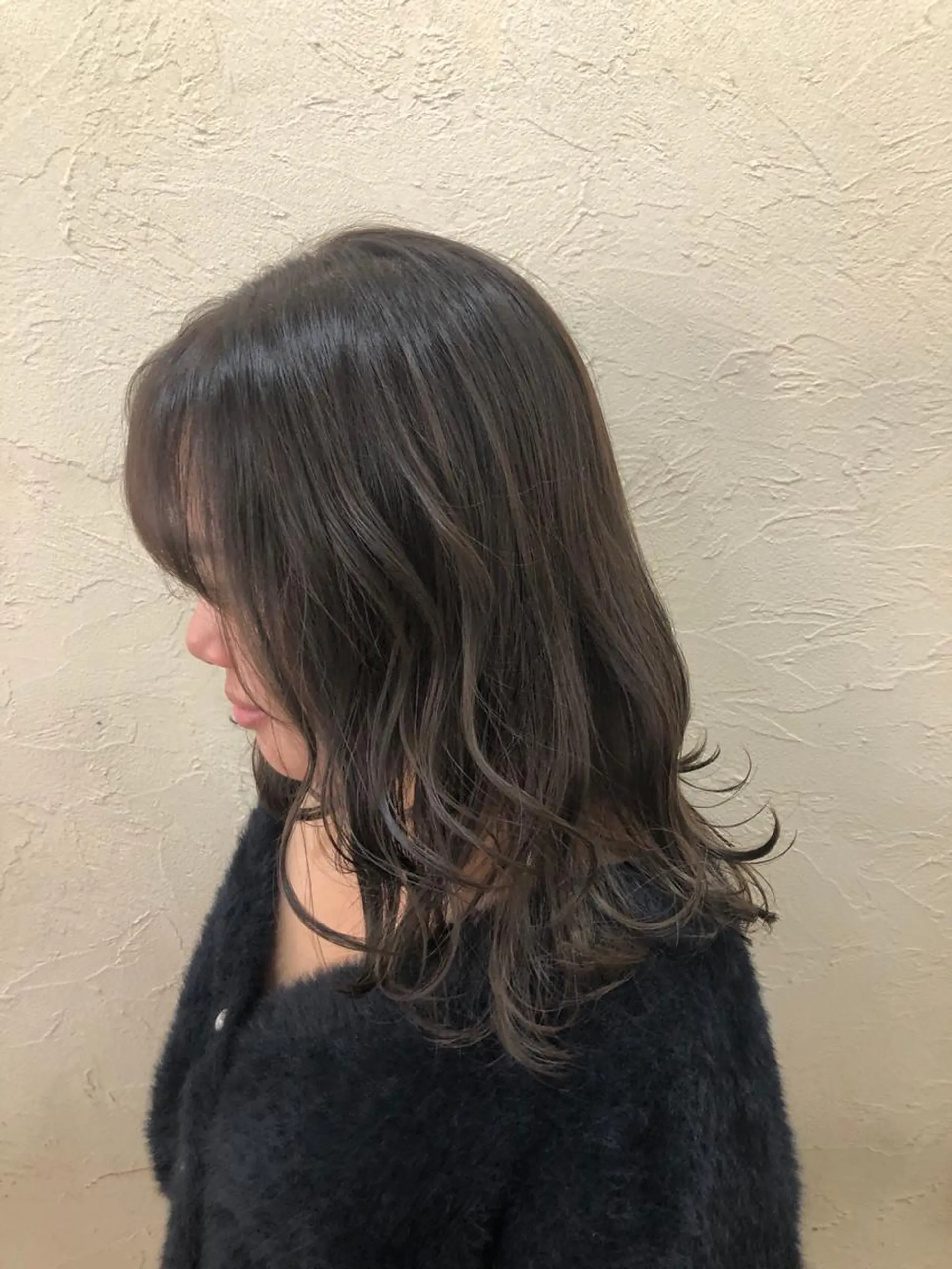 ロング カラー アッシュ ベージュカラー カット ヘアカラー トリートメント ENIF ヤマグチアツコのヘアスタイル