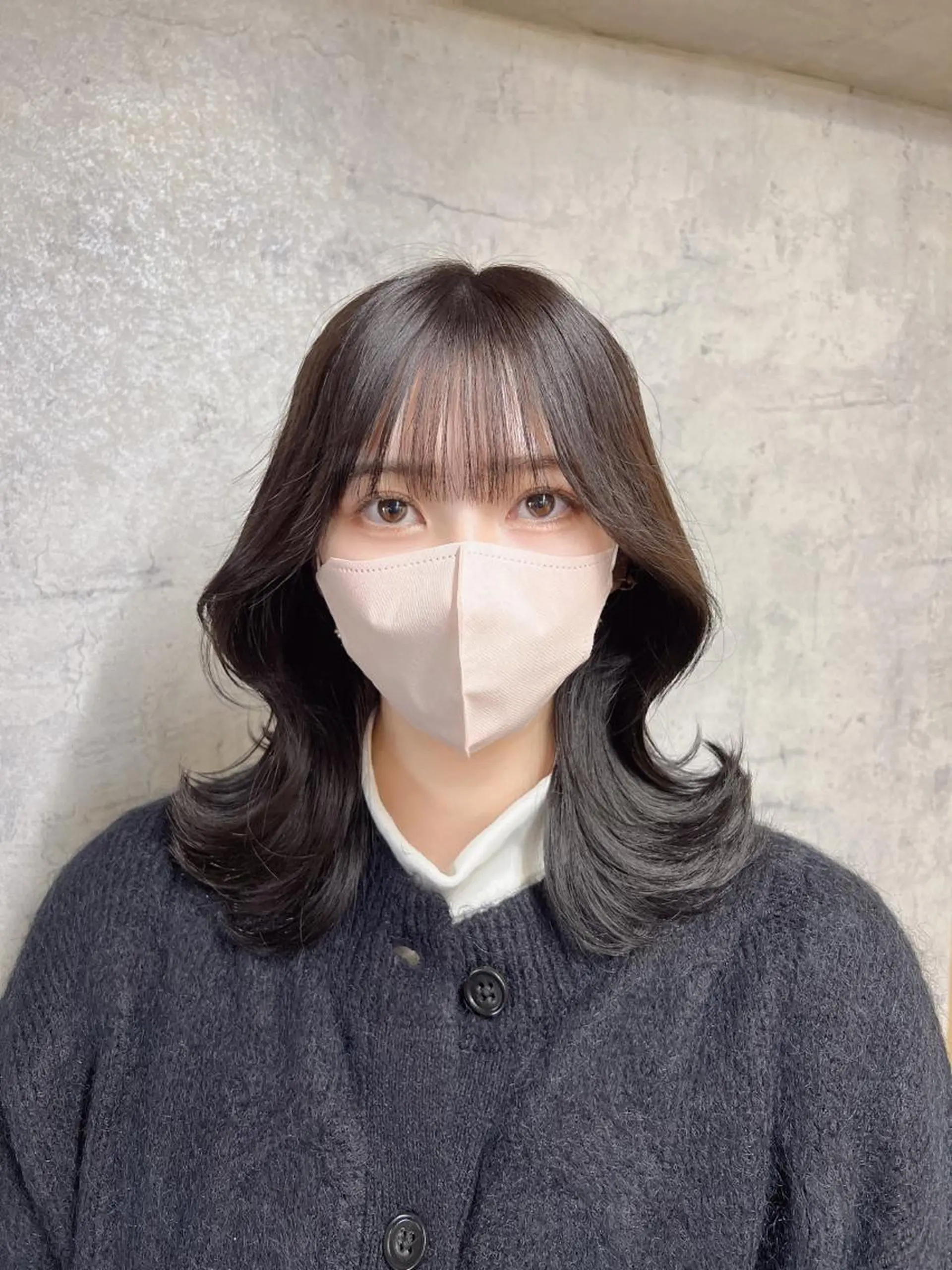 ミディアム カラー カット ヘアカラー トリートメント ヘッドスパ ヘアセット 韓国レイヤー/ 顔周り💕田中将吾のヘアスタイル