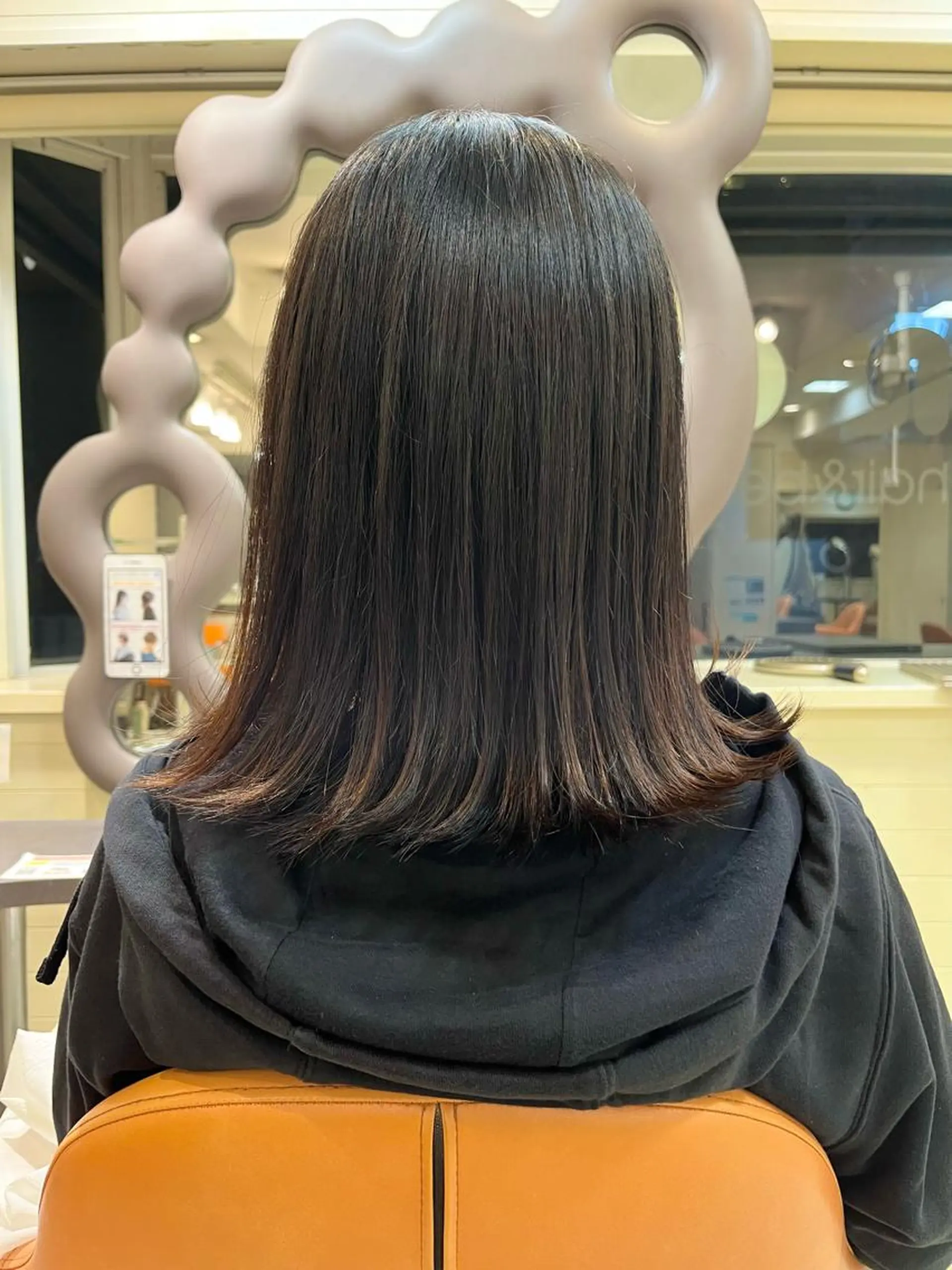 ミディアム 切りっぱなしボブ ボブ ボブ/透明感カラー /大宮/たぐち🥣のヘアスタイル