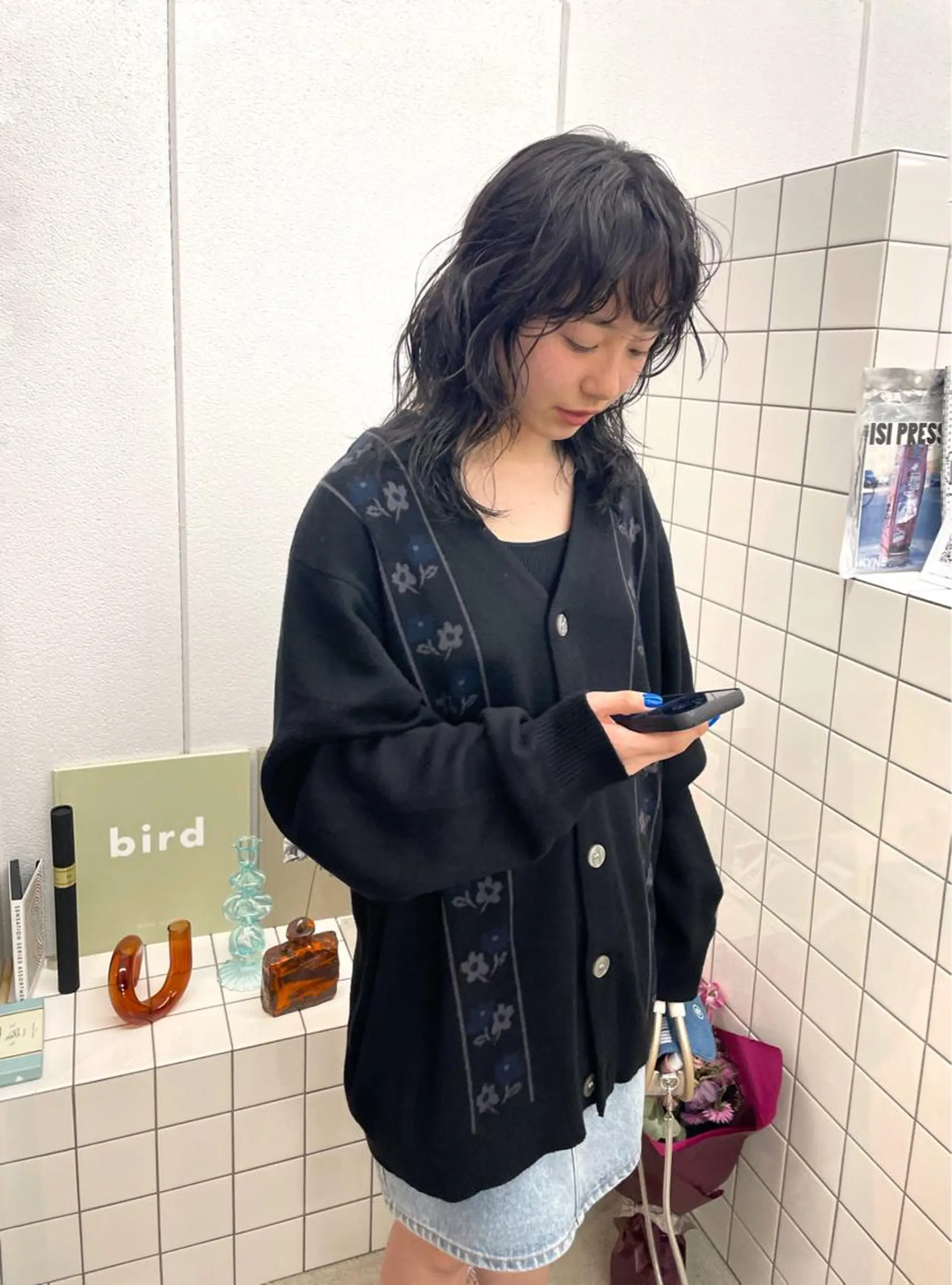 ミディアム パーマ カット パーマ 関 京磨のヘアスタイル