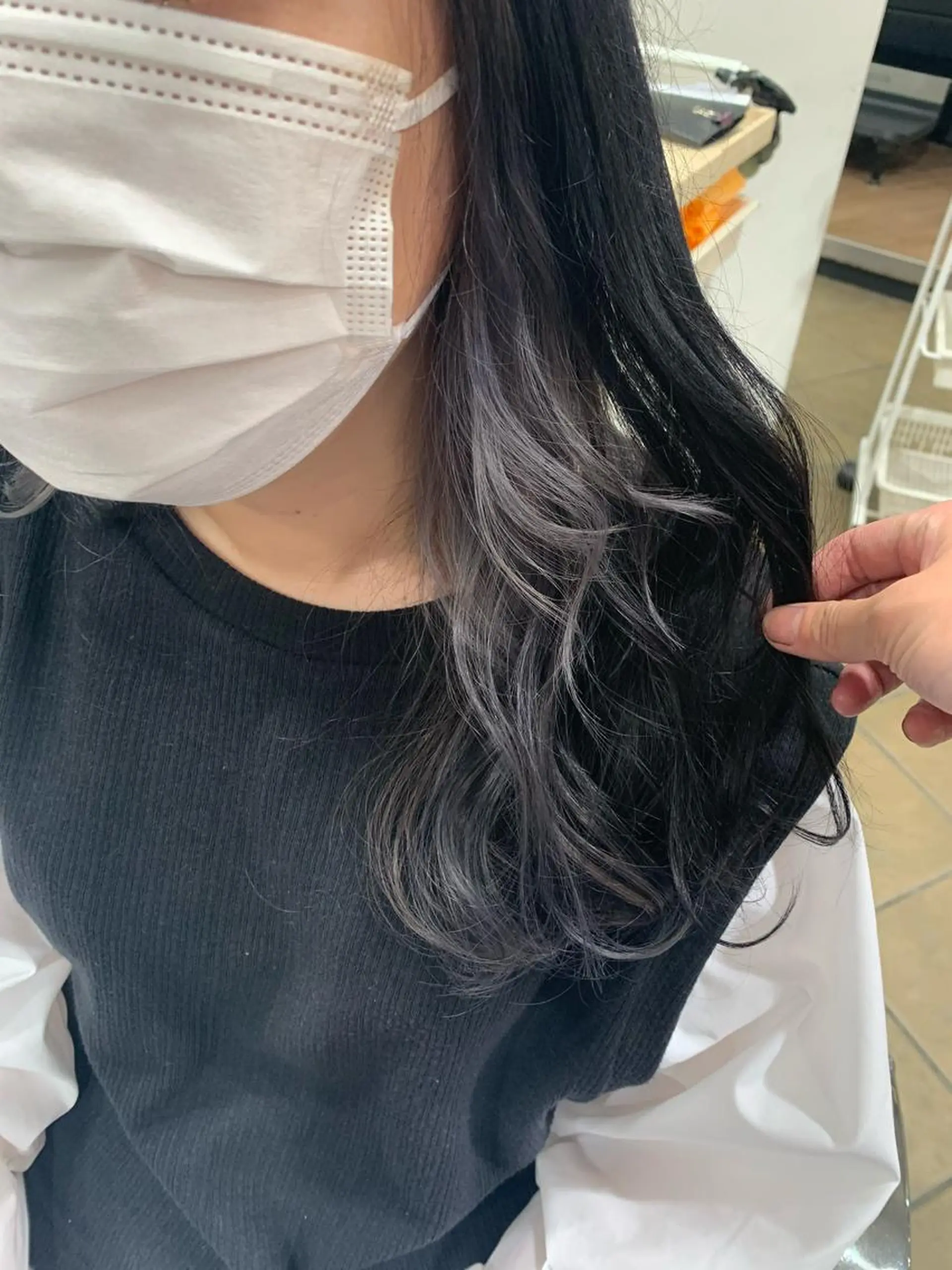 ミディアム カラー インナーカラー カット ヘアカラー Ripps長居所属・メテオ ／ヘアカラー 西川菜実のヘアスタイル