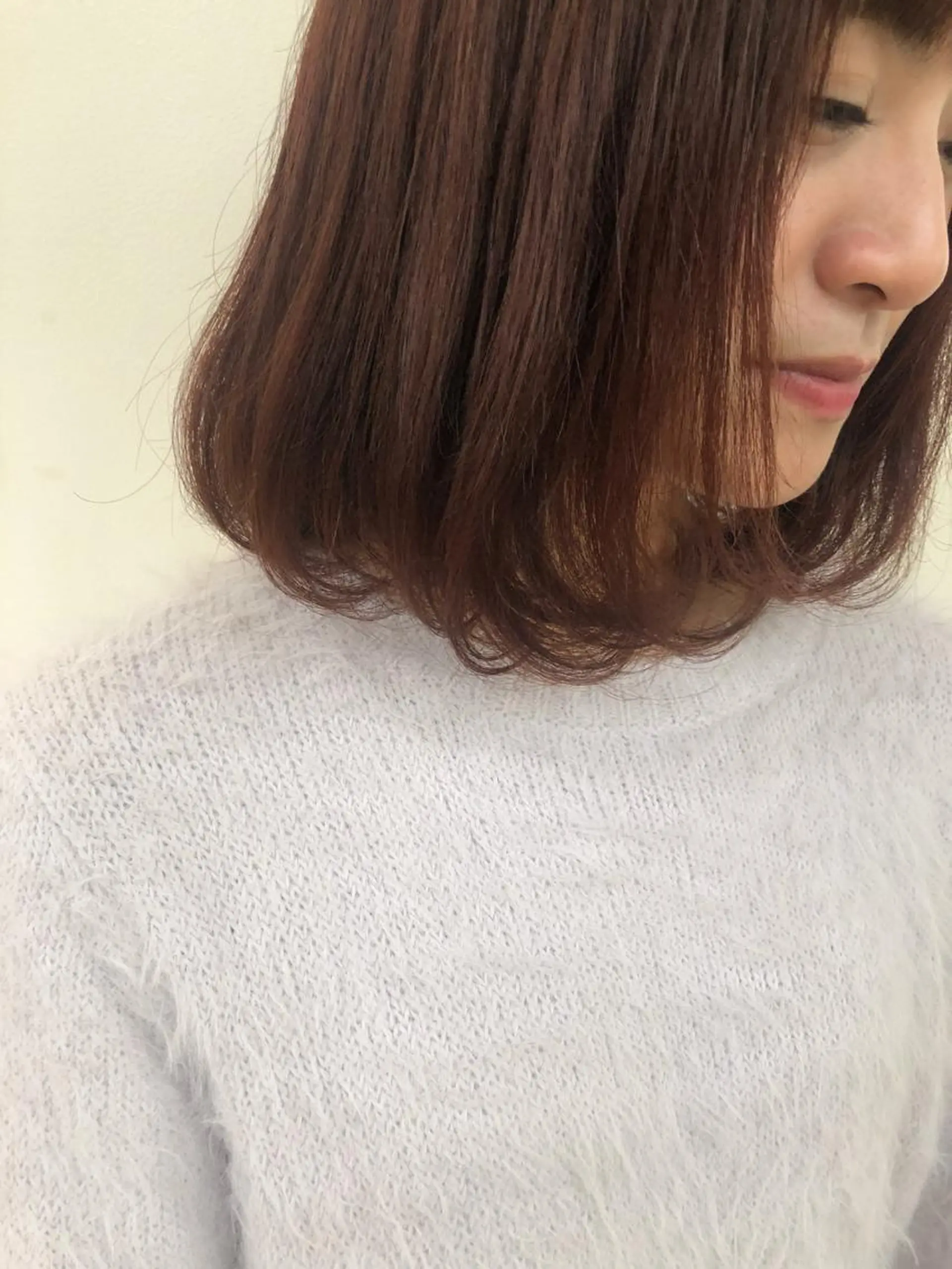 ミディアム パーマ 艶カラー🌙縮毛矯正 /ボブ【Reina】のヘアスタイル