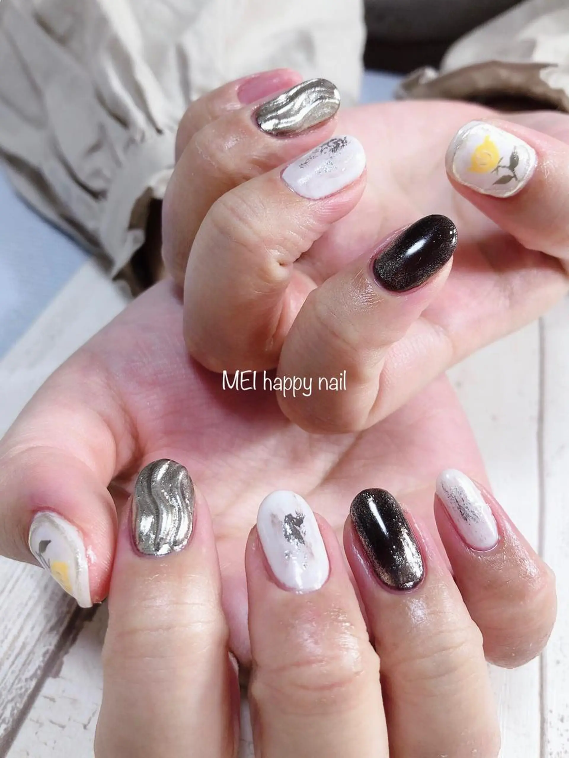 ネイル ハンドネイル 北浦和 自爪育成ケアのネイルデザイン