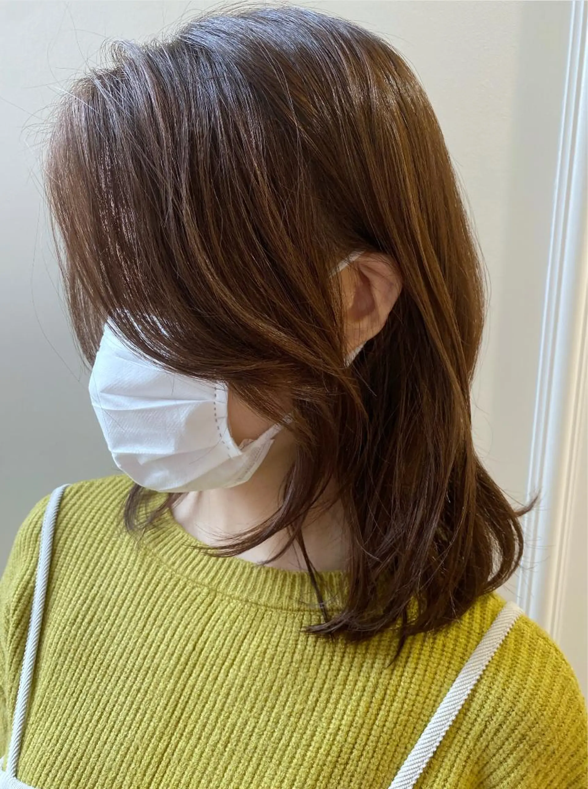 ロング カラー ブラウンカラー ラベンダーカラー 顔周りカット 韓国風ヘア レイヤーカット ベージュ/インナー カラー🤍Rieのヘアスタイル