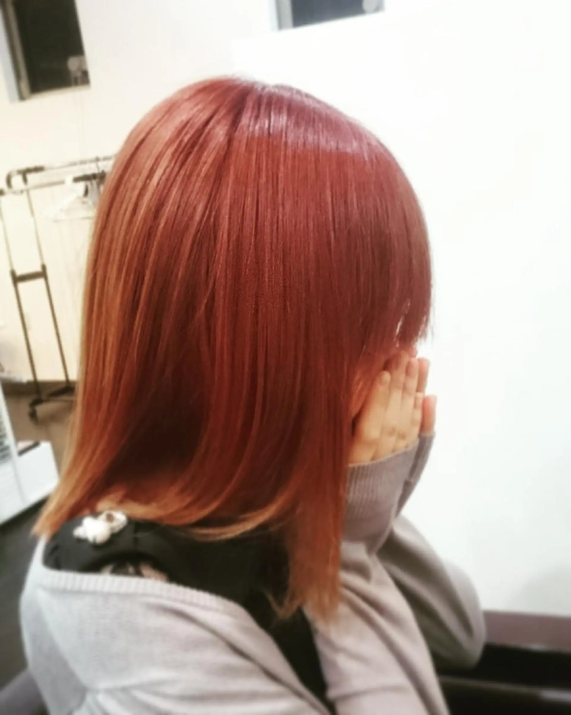 ミディアム カラー ダブルカラー ピンクカラー レッドカラー トリートメント ヘッドスパ Add9 柳田健登のヘアスタイル