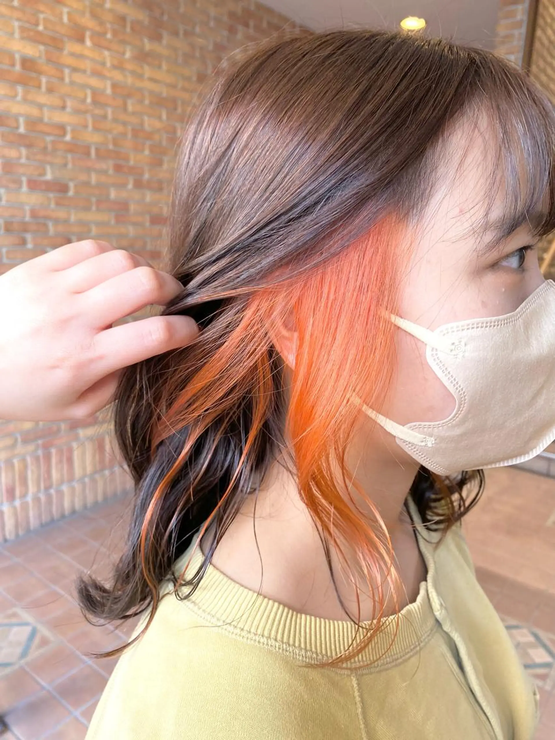 ミディアム カラー 林 美佑のヘアスタイル