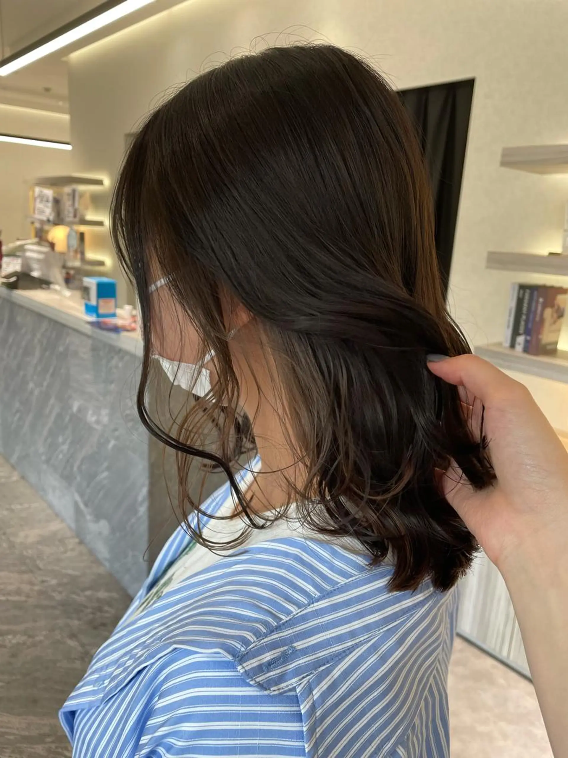 カラー ベージュカラー グレージュ オリーブグレージュ オリーブグレー オレンジ karin/インナー カラー/北名古屋市のヘアスタイル