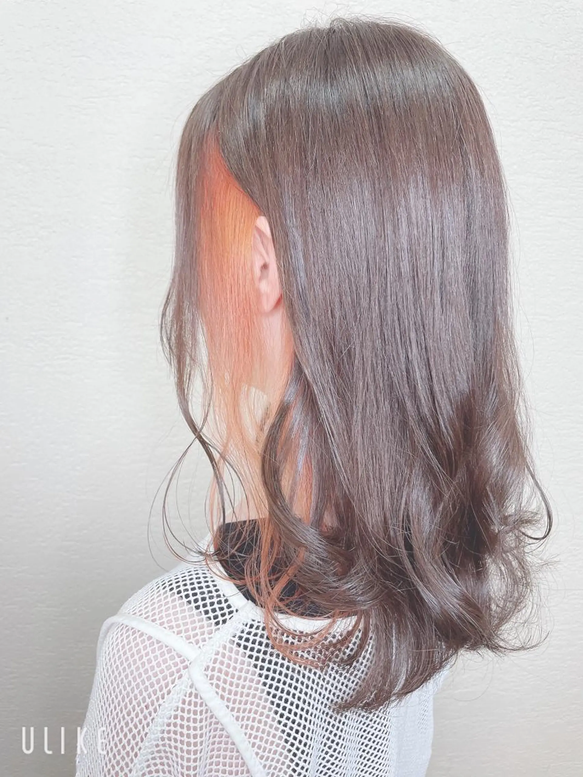 ロング カラー オレンジ カット ヘアカラー ❣️モードケイズ塚口 和田一将のヘアスタイル