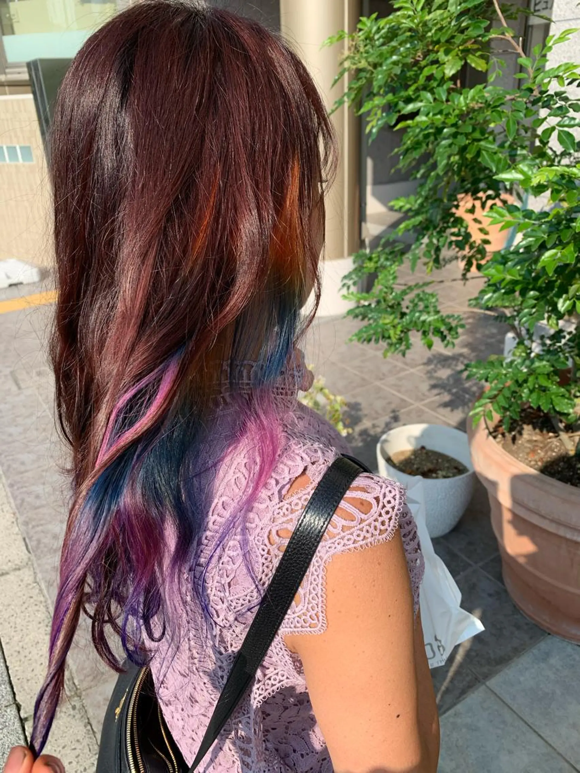 セミロング カラー ユニコーンカラー 髪質改善美容室Lust所属・美容室Lust💚 嶋崎　鷹のヘアスタイル