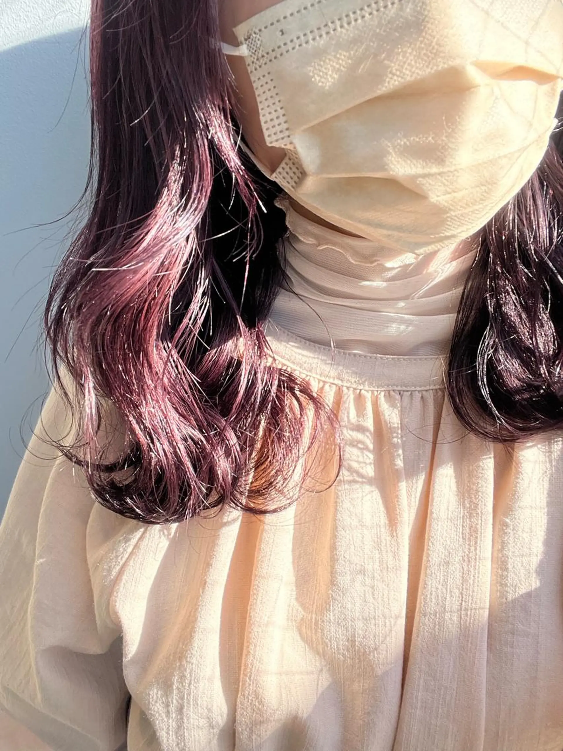 ミディアム カラー ブリーチ カシス ピンクカラー バイオレットカラー ヘアカラー Sachiko ❤︎‬Pressのヘアスタイル