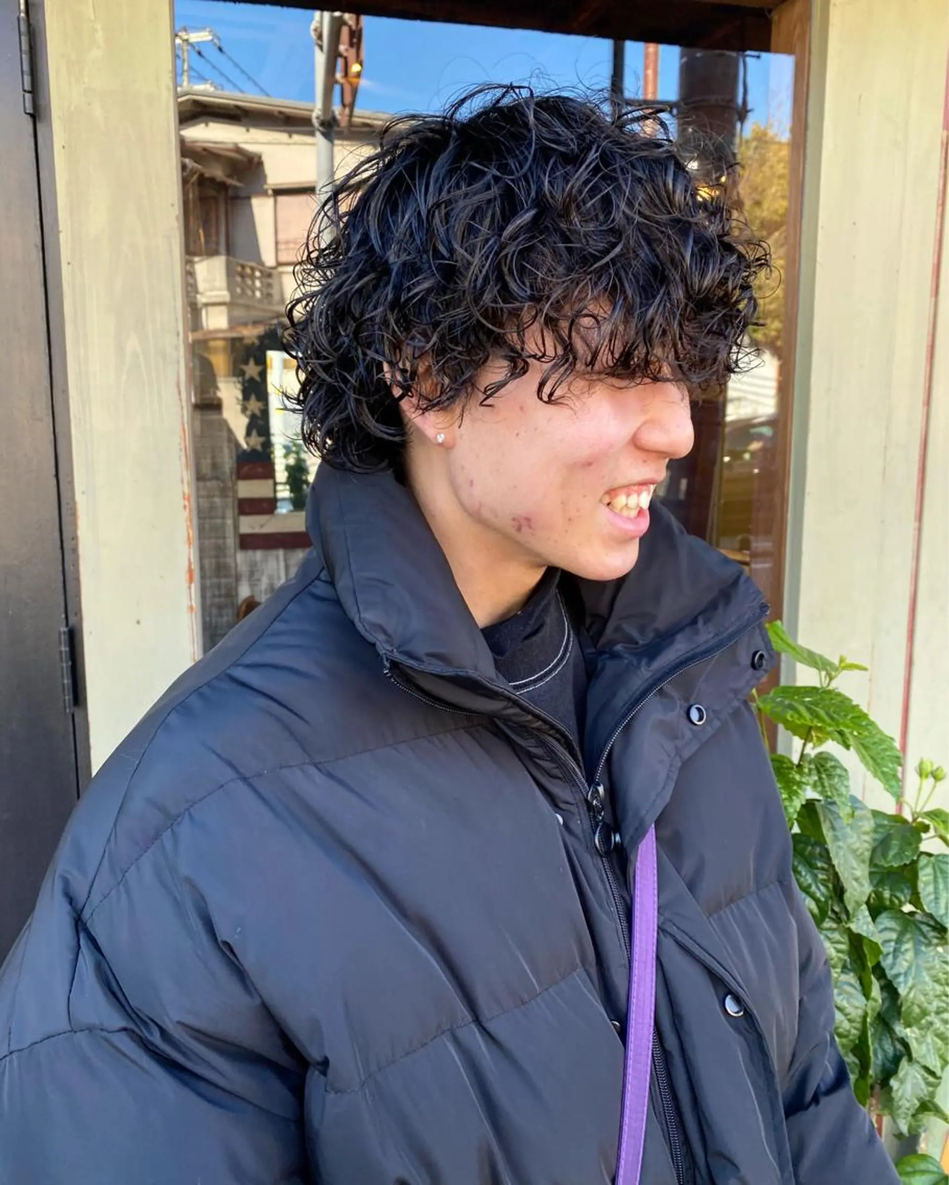 パーマ メンズ メンズパーマ スパイラルパーマ CHIBA/マンツー マン/艶髪と透け感のヘアスタイル