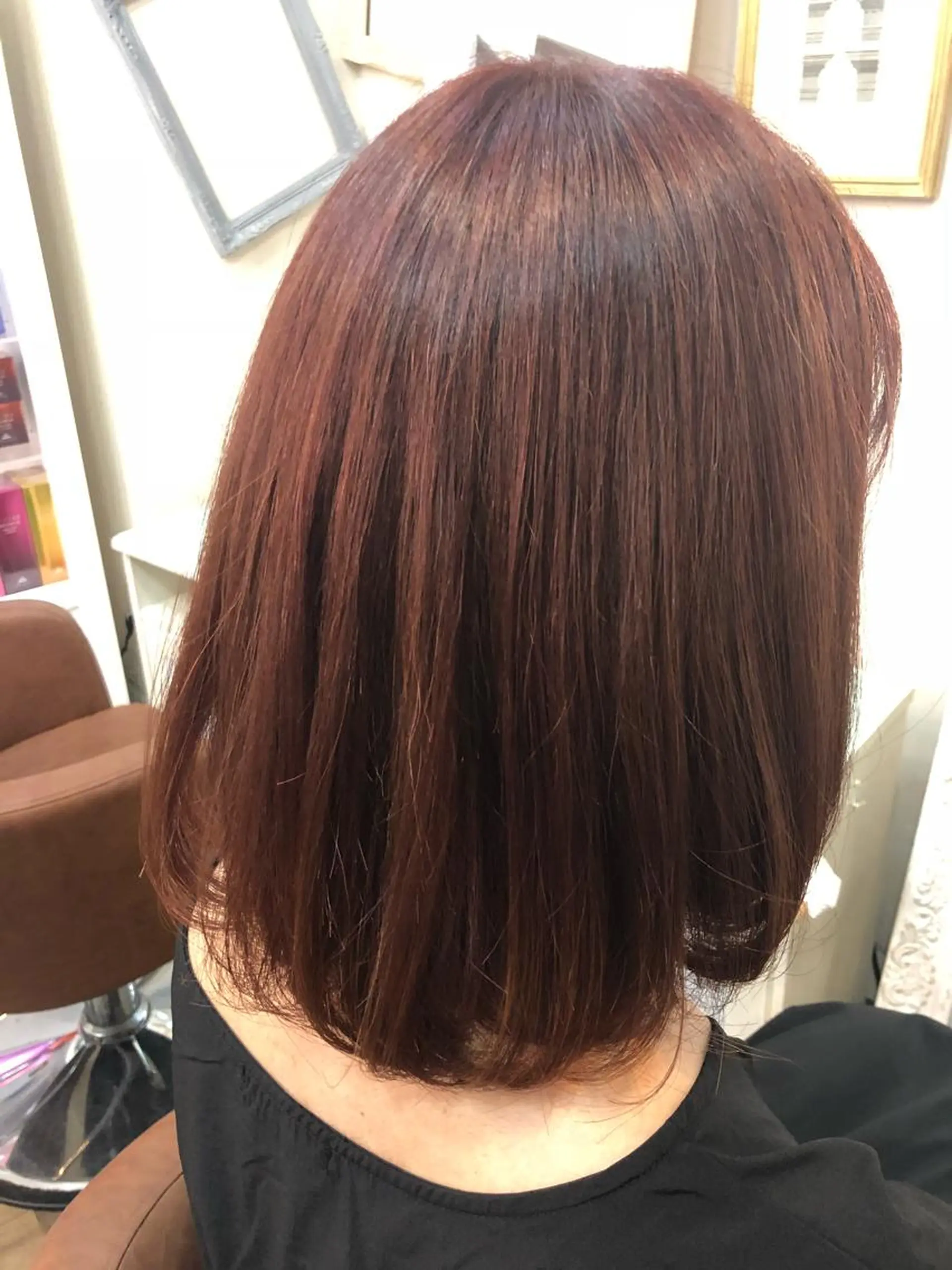 ミディアム 🌟髪質改善ケアカラ ー美髪縮毛矯正y🌟のヘアスタイル