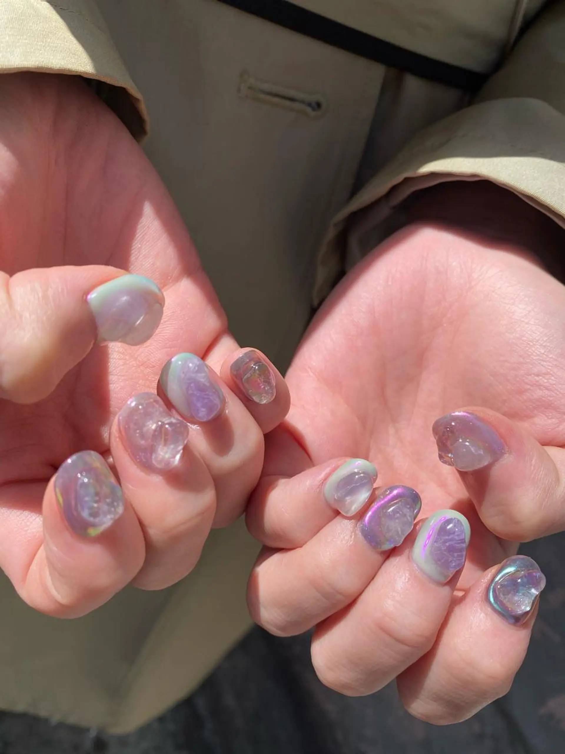 ネイル オーロラネイル 🌼大西洋子 laughl🌼のネイルデザイン