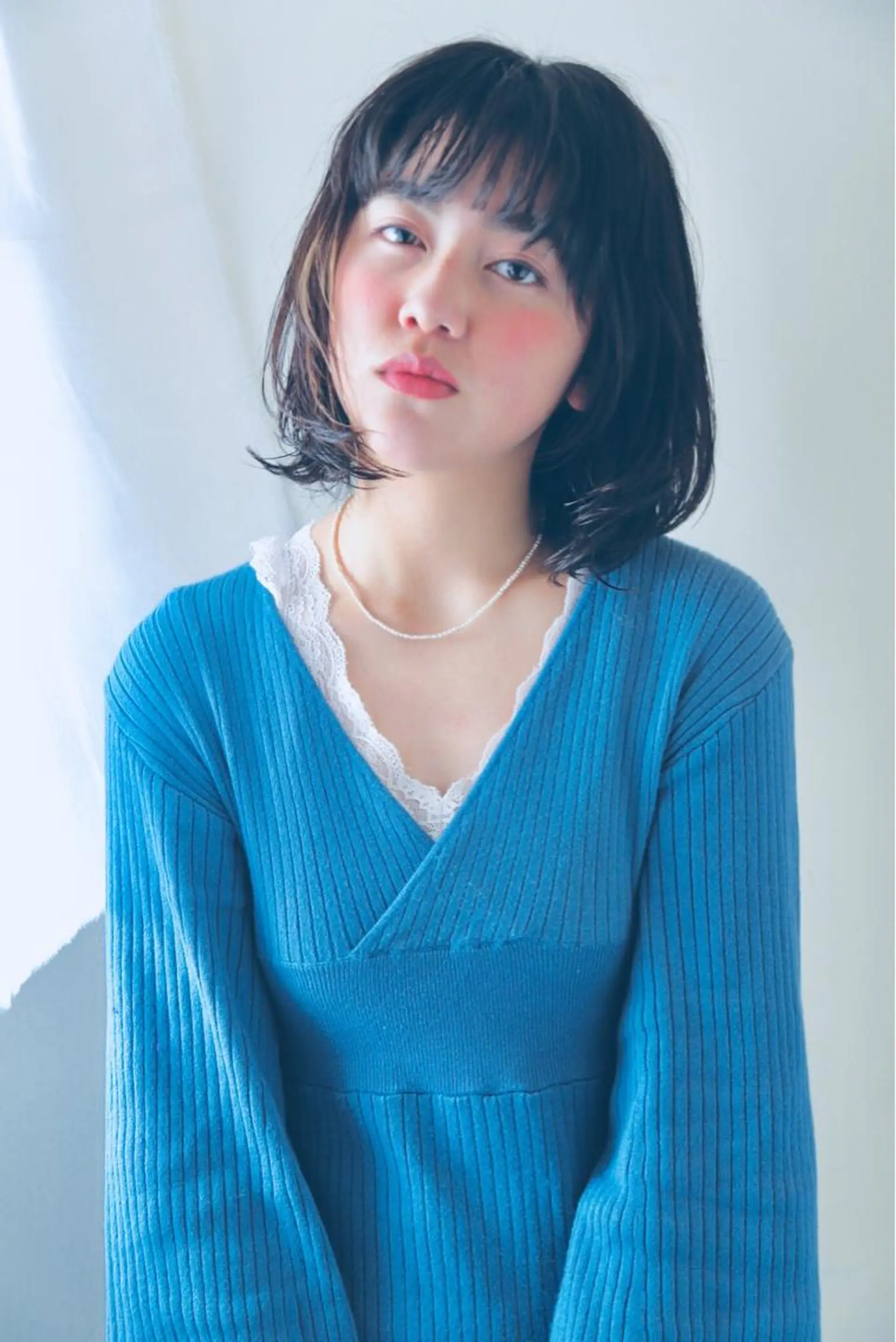 ミディアム カラー パーマ さかい なつみのヘアスタイル