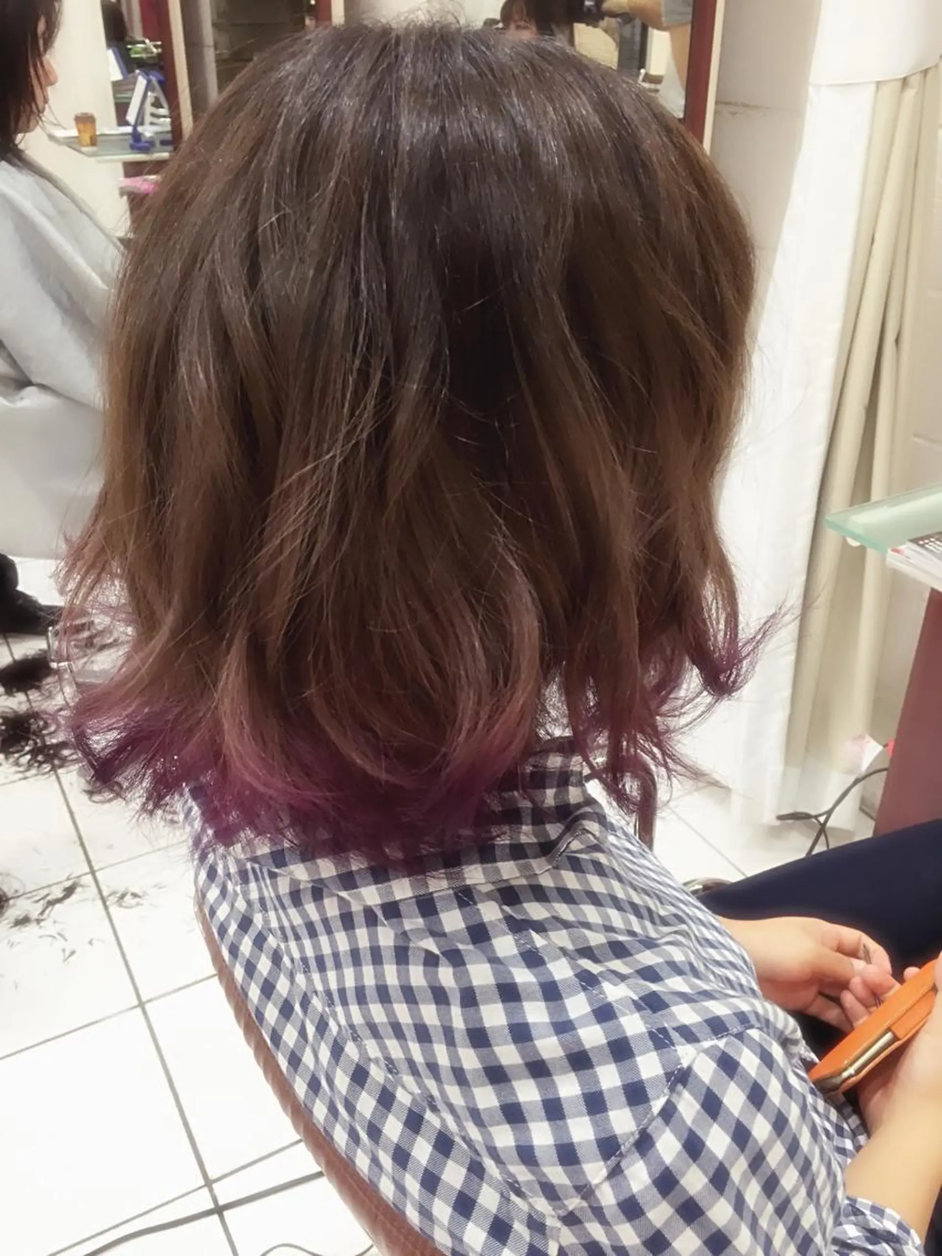 ショート ミディアム カラー パーマ グラデーションカラー バイオレットカラー サロウィン柏所属・神山 昌子のヘアスタイル