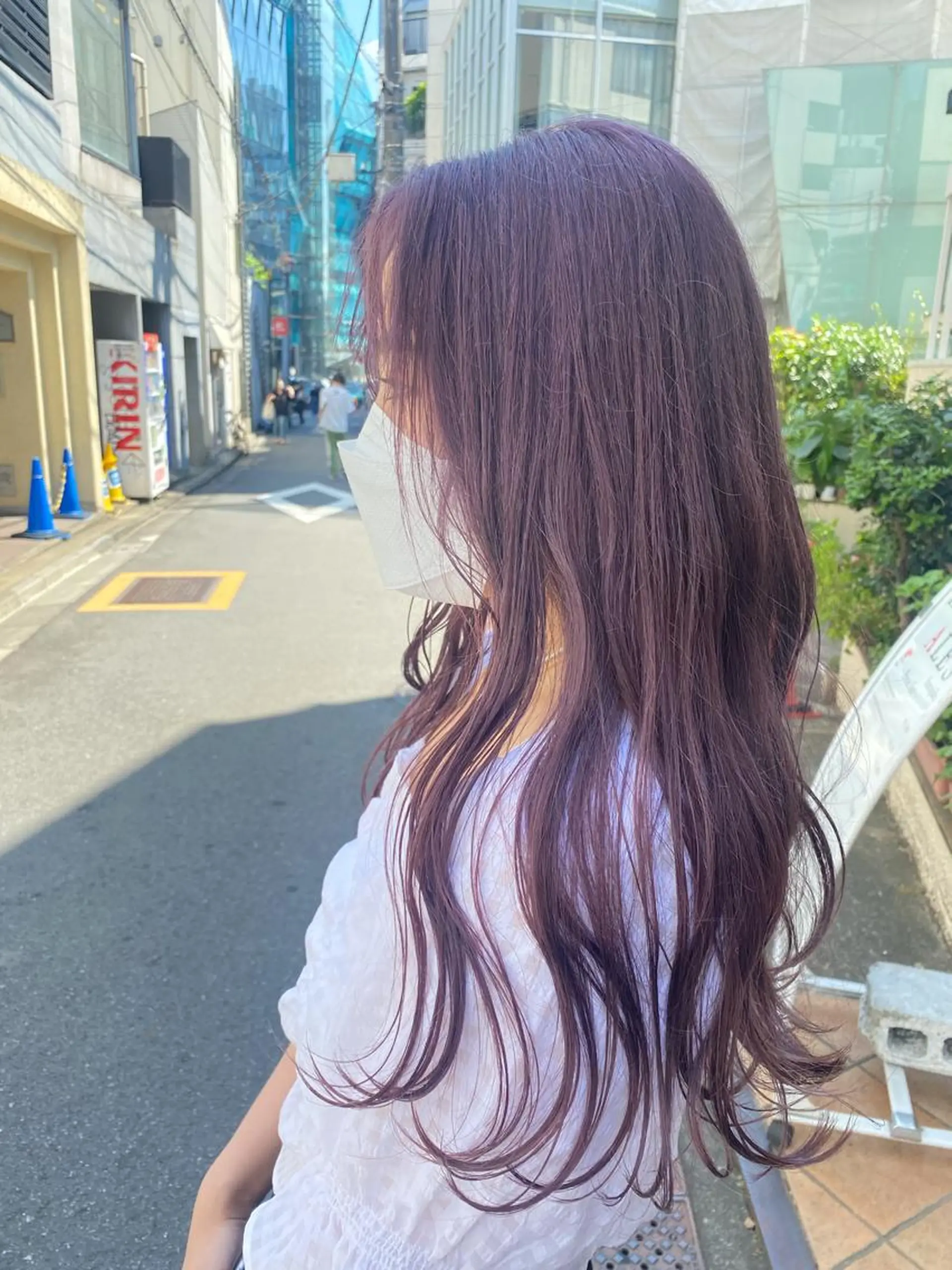 ロング ヘアカラー エクステ ハイトーン 💭黒崎ハルカのヘアスタイル