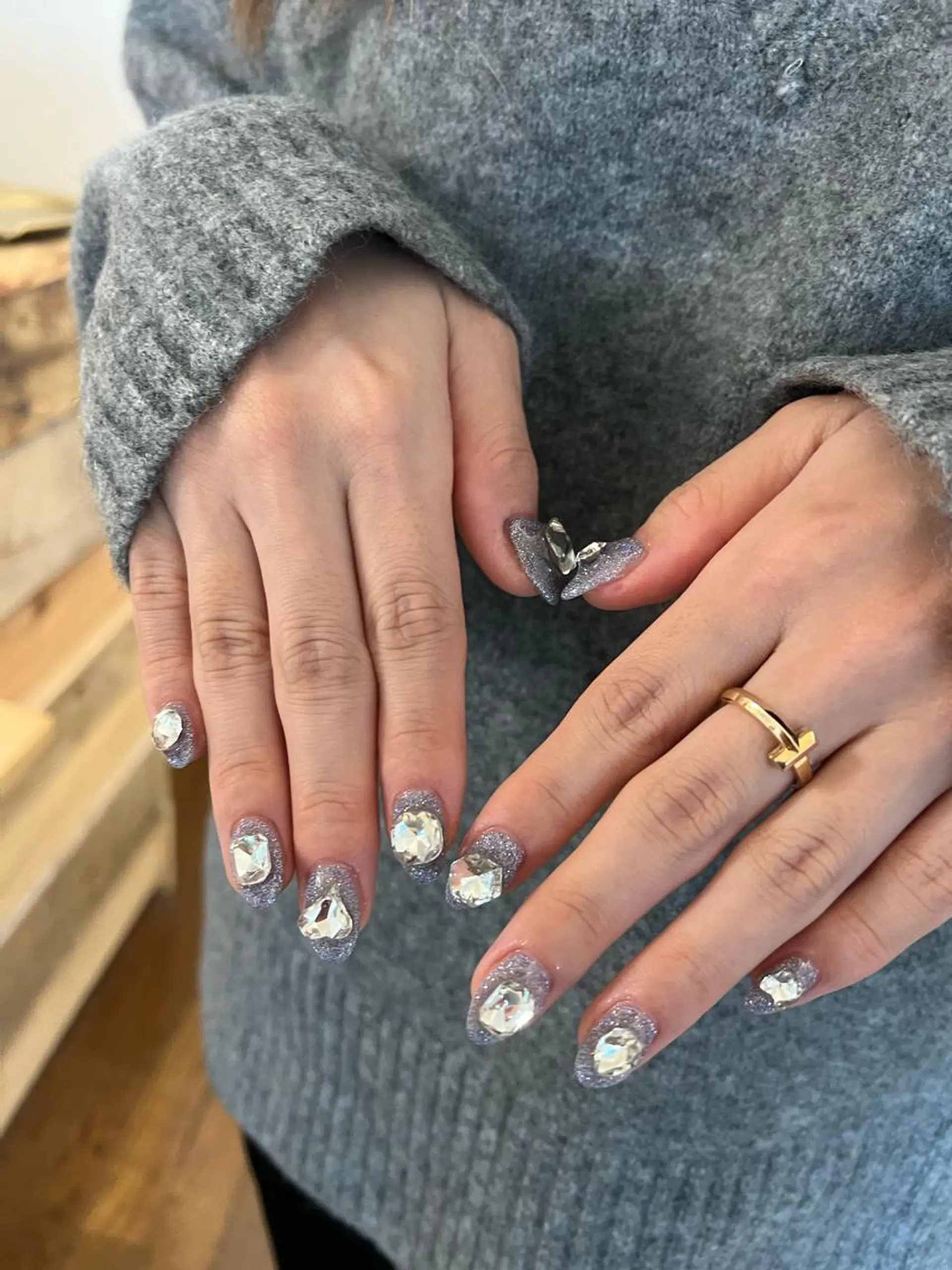 ネイル フラッシュネイル ラメ(グリッター) ハンドネイル フットネイル ハンドケア Nes.Nail所属・Miyagi Asamiのネイルデザイン