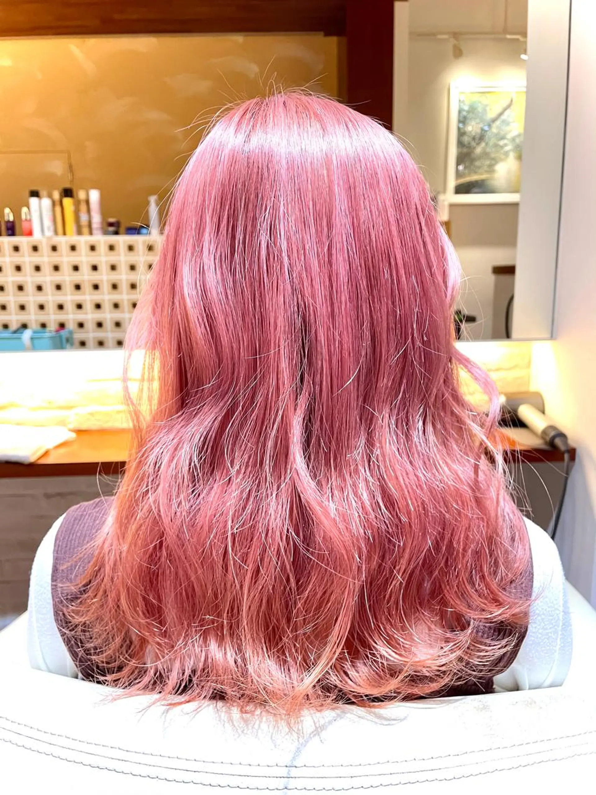 セミロング カラー ピンクカラー ヘアカラー トリートメント CoCooN 店長 さのえみのヘアスタイル