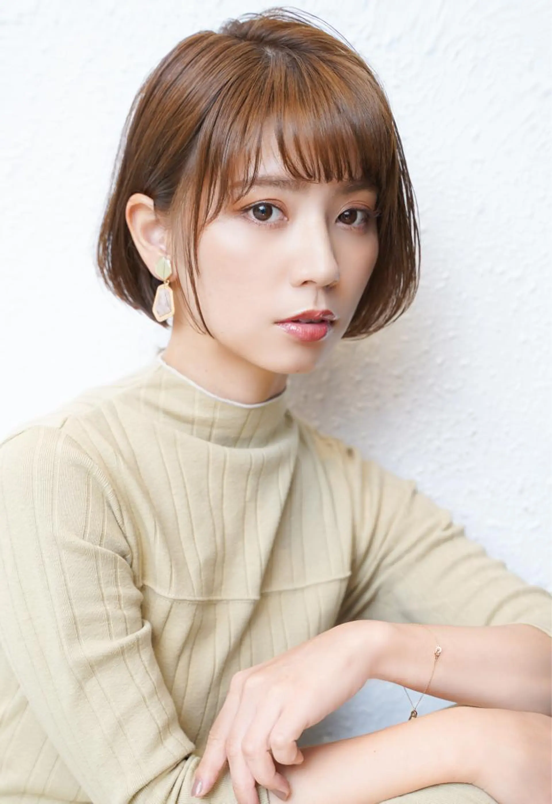 ショート ボブ 顔周りカット 小顔カット Monica所属・ボブ専門店 中島規寿のヘアスタイル