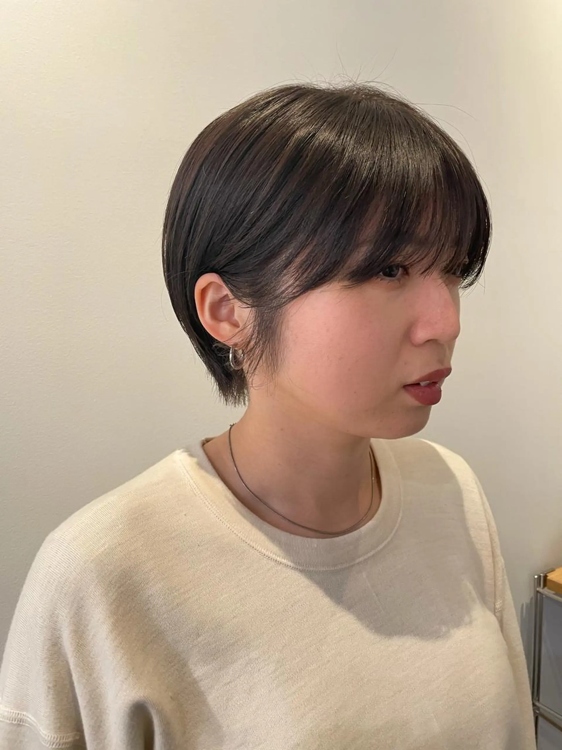 ショート カラー グレージュ 斉藤 瑞恵のヘアスタイル