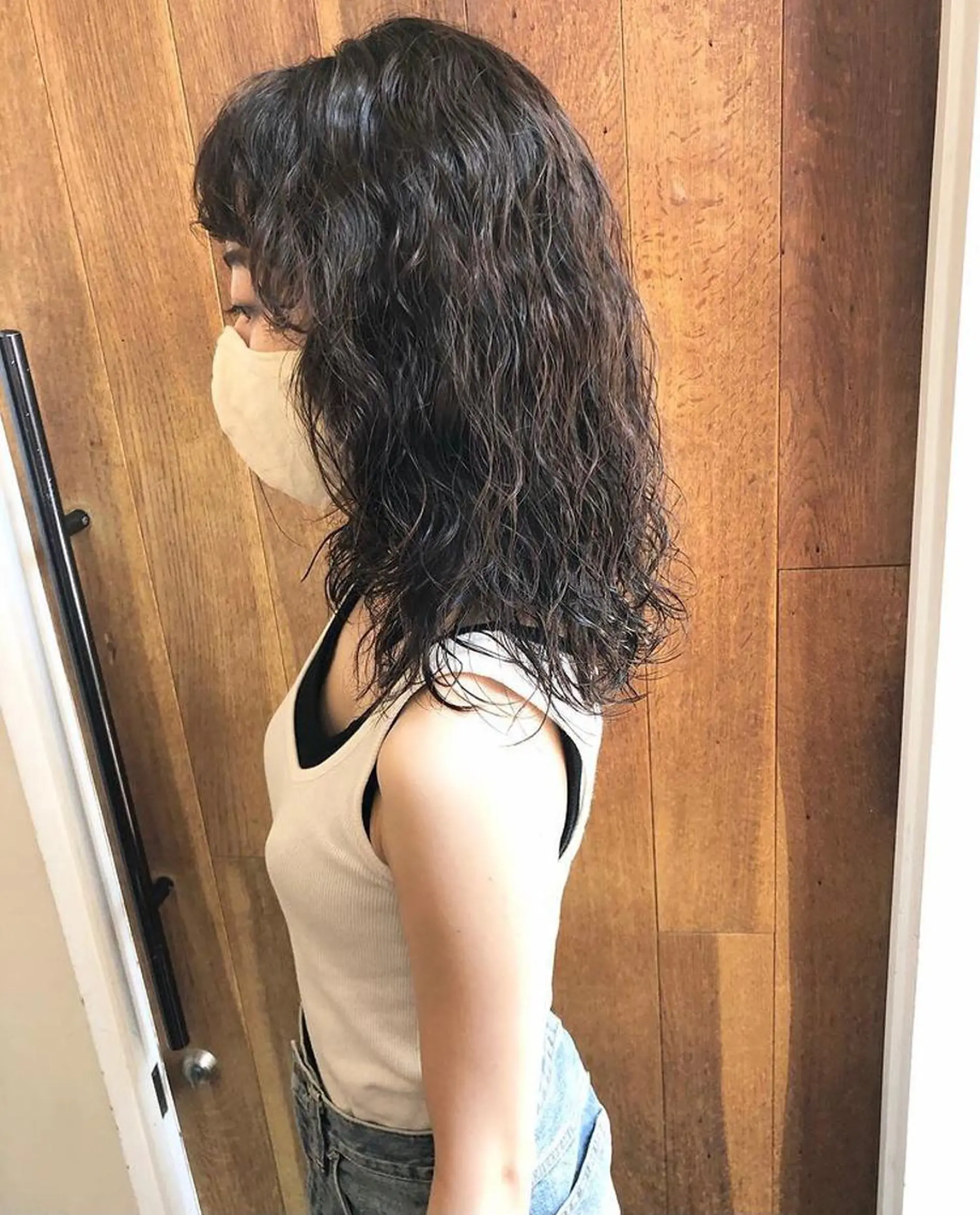 セミロング パーマ HATSUMEI ゆうまのヘアスタイル