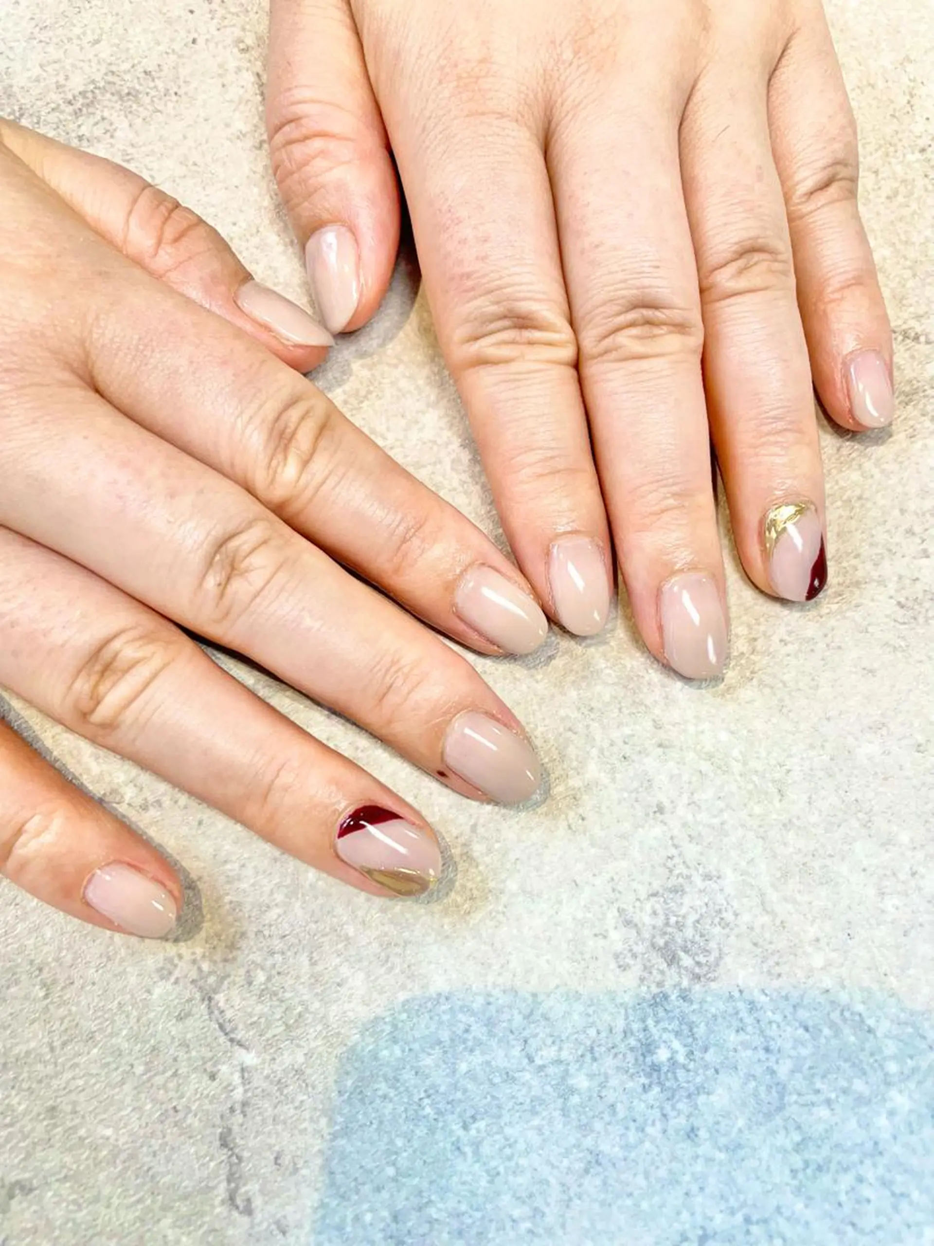 ネイル ボルドー オフィスネイル ハンドネイル FASTNAIL PLUS 新宿店のネイルデザイン