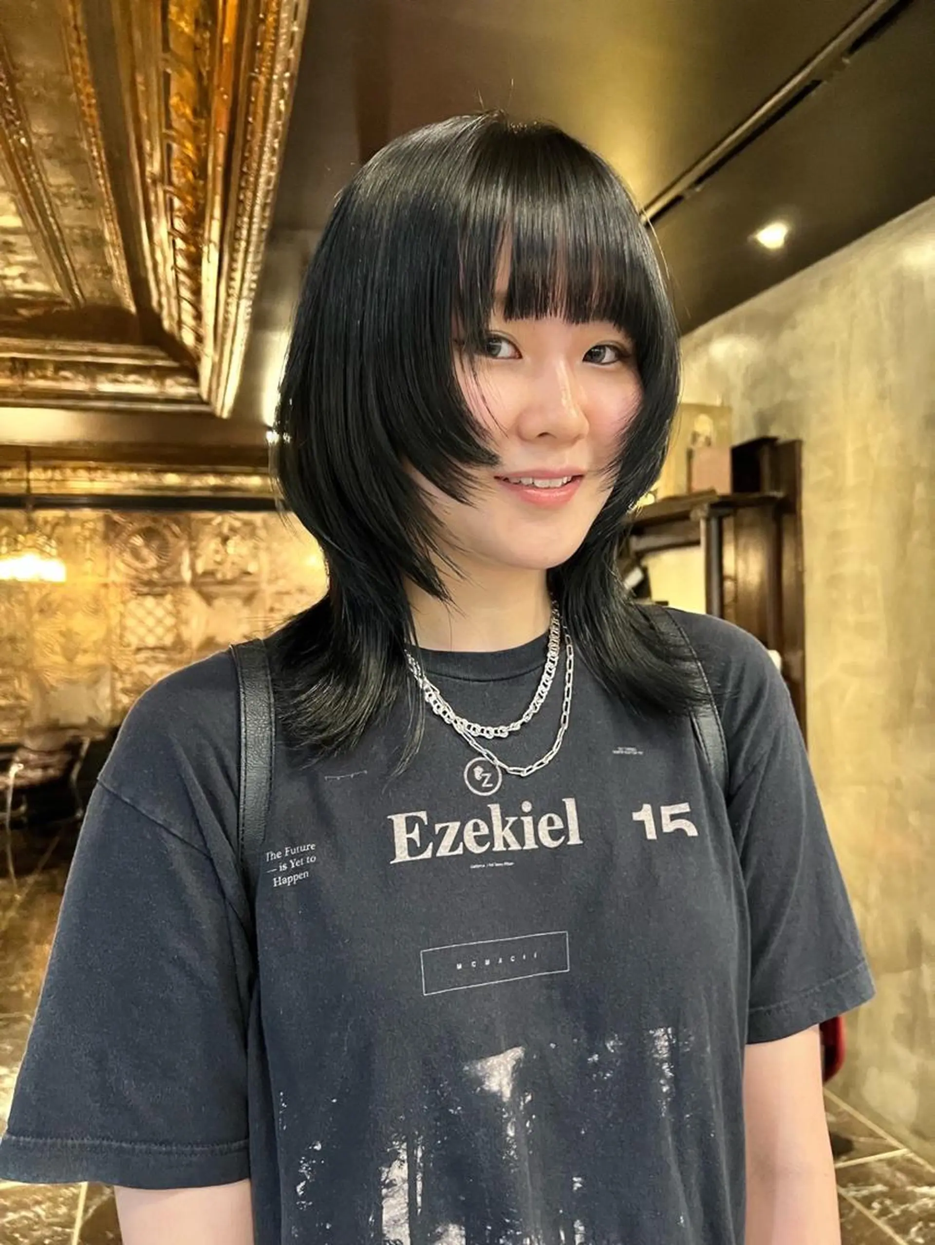 ミディアム カラー haco＋所属・圧倒的デザイン力 店長🎨RENAのヘアスタイル