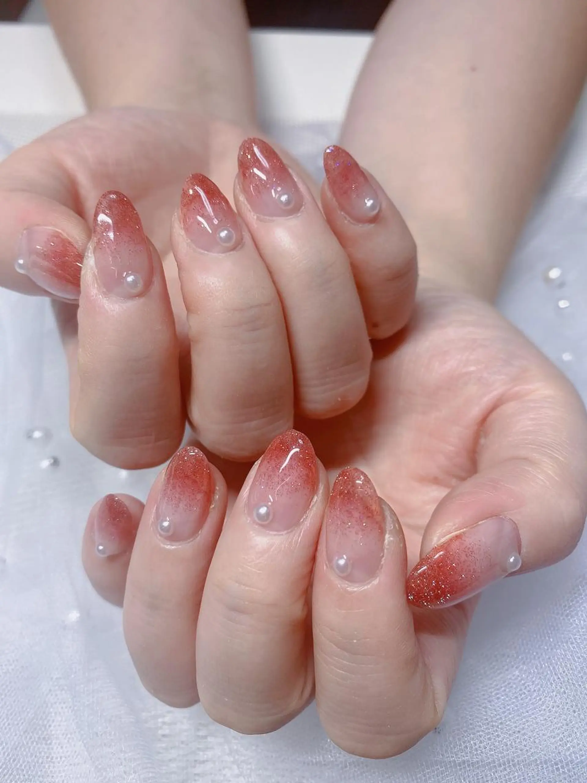 ネイル アートネイル ガーリー シンプルネイル Jasmine nailsalon所属・ジャスミン ネイルサロンのネイルデザイン