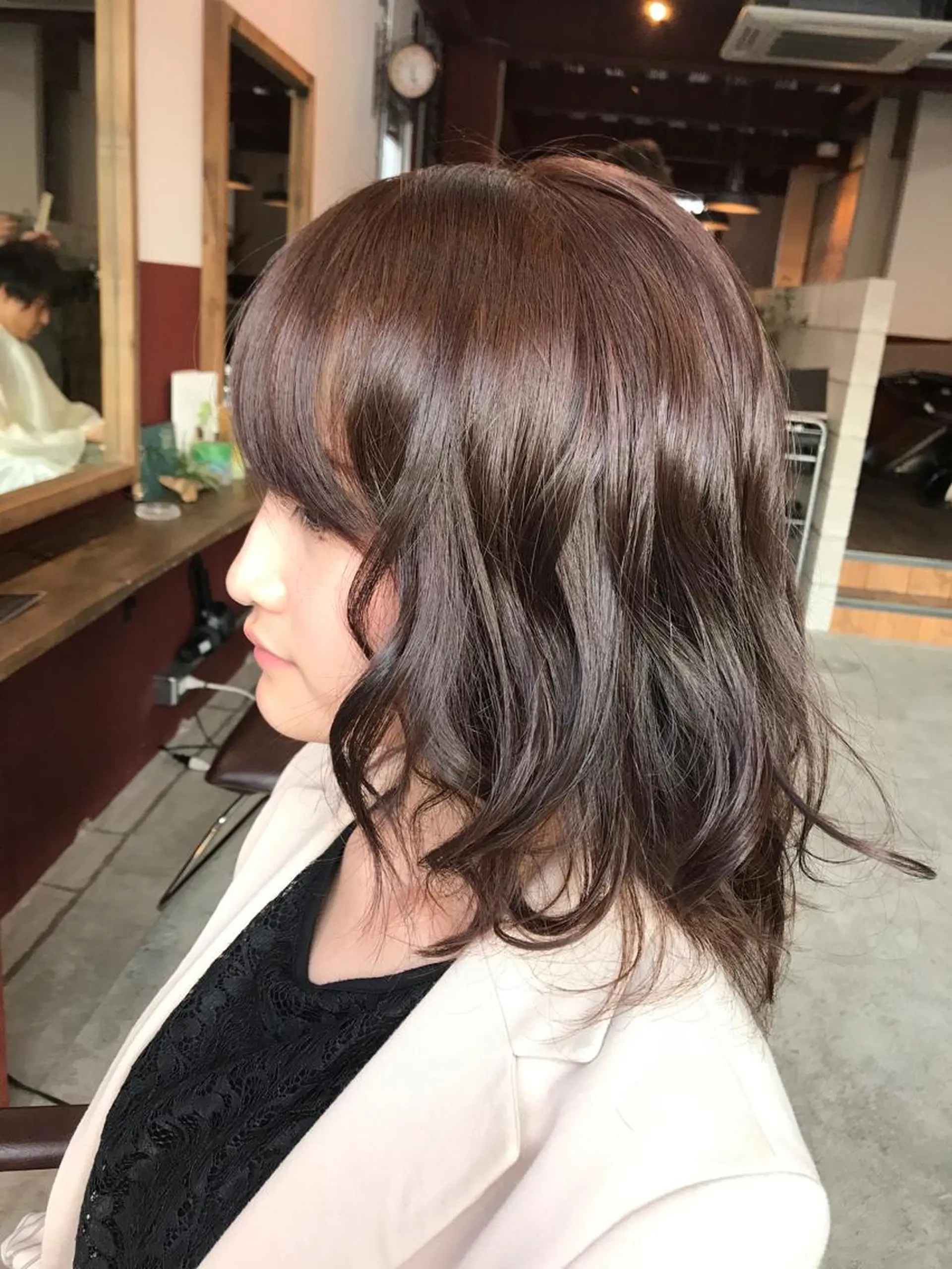 カラー レッドカラー if所属・竹田 夏菜のヘアスタイル