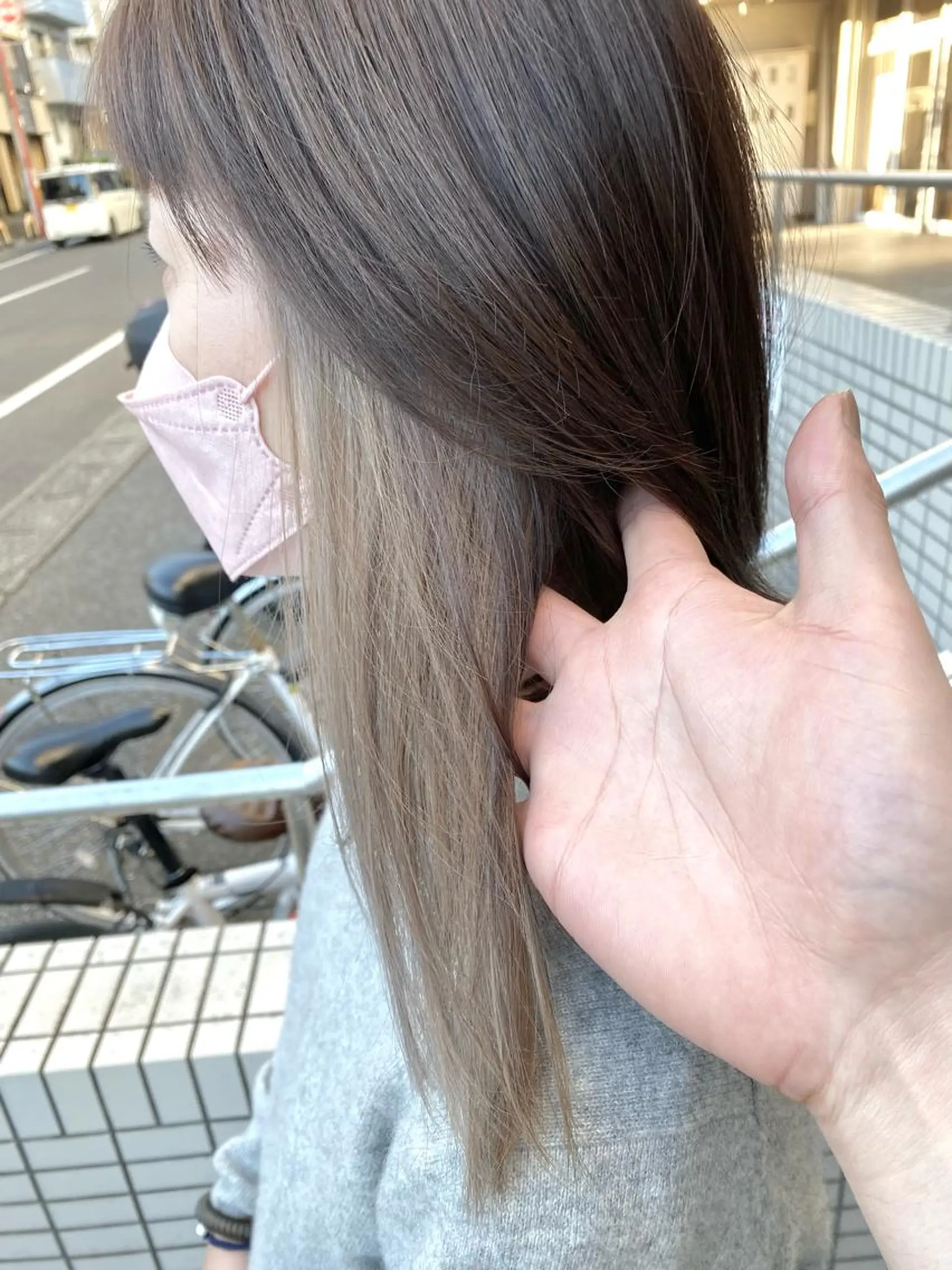 セミロング カラー 野呂 隼人のヘアスタイル