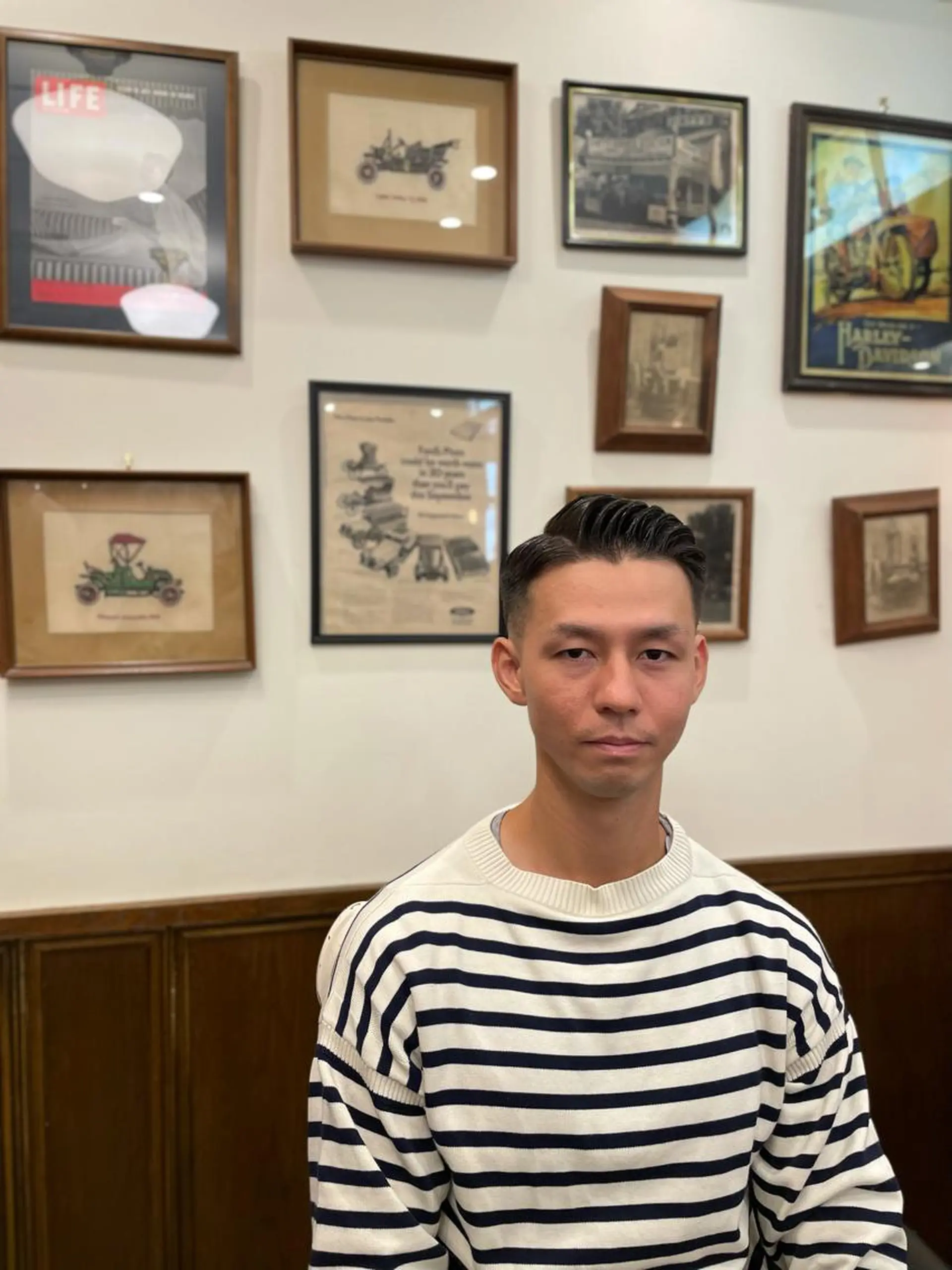 ショート カラー パーマ メンズ カット指名No1漆原 聡のヘアスタイル