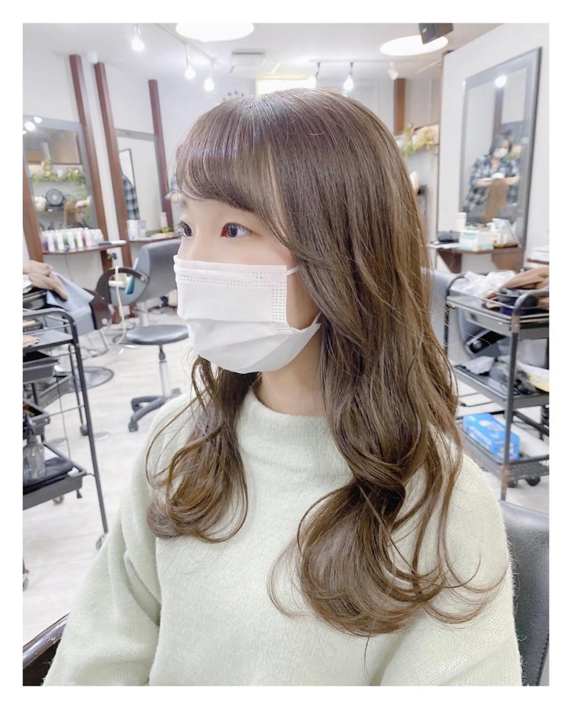 ロング カラー グレージュ オリーブグレージュ オリーブグレー ヘアカラー トリートメント cocoru所属・＊横浜駅＊ 金子 誠也のヘアスタイル